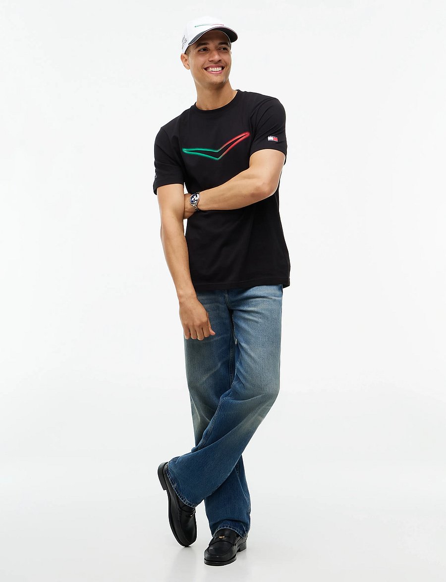 Tommy Hilfiger - TH X CF1 MEXICO TEE - kurzärmelige t-shirts - black - 5