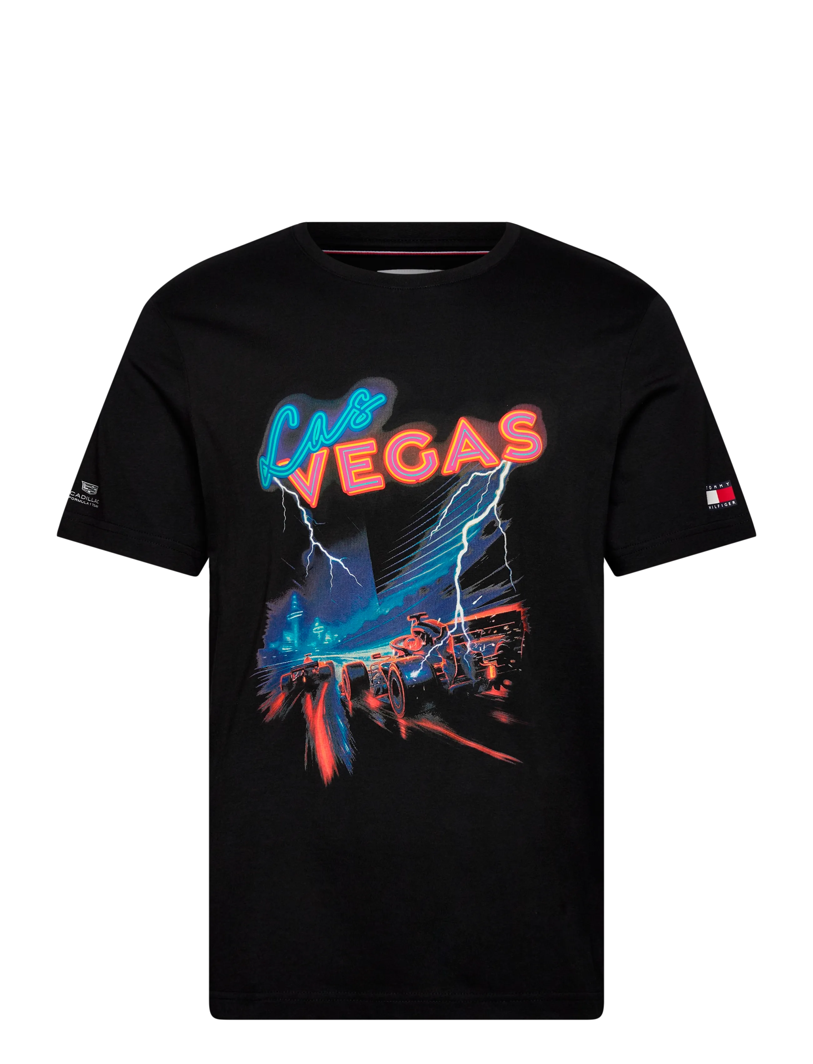 Tommy Hilfiger TH X CF1 VEGAS GRAPHIC TEE - Kurzärmelige T-Shirts - BLACK / black