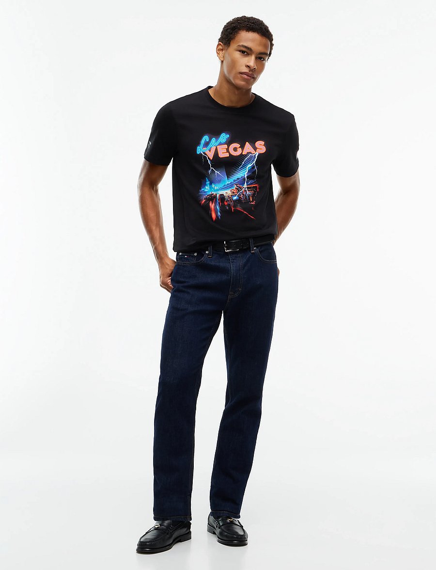 Tommy Hilfiger - TH X CF1 VEGAS GRAPHIC TEE - kurzärmelige t-shirts - black - 3