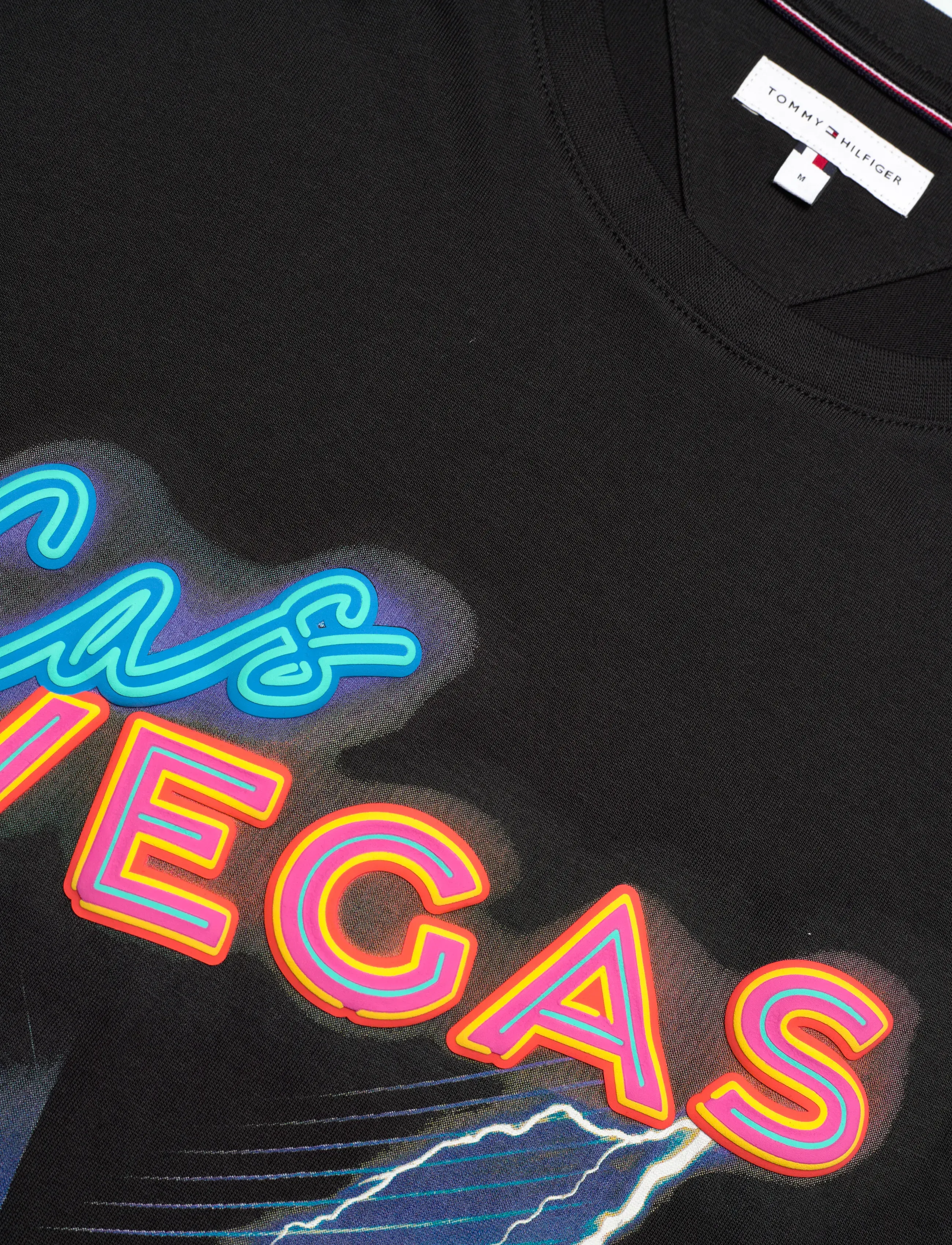Tommy Hilfiger - TH X CF1 VEGAS GRAPHIC TEE - kurzärmelige t-shirts - black - 5