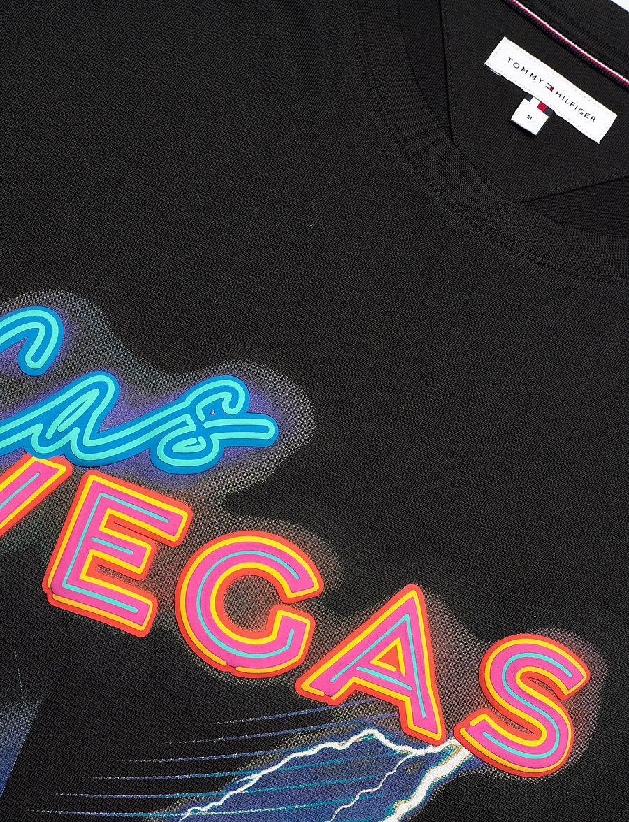Tommy Hilfiger - TH X CF1 VEGAS GRAPHIC TEE - kurzärmelige t-shirts - black - 5