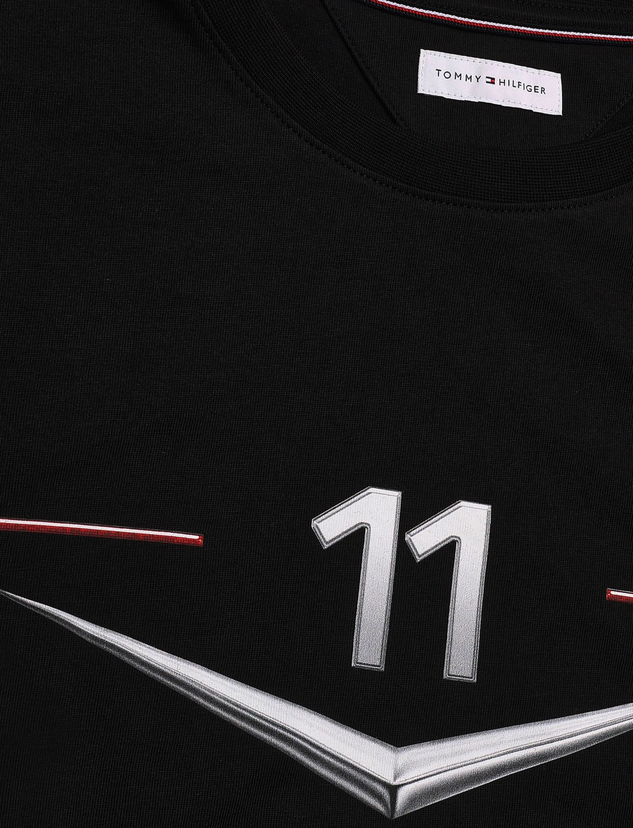 Tommy Hilfiger - TH X CF1 DRIVERS CHEVRON TEE - short-sleeved t-shirts - black - 3