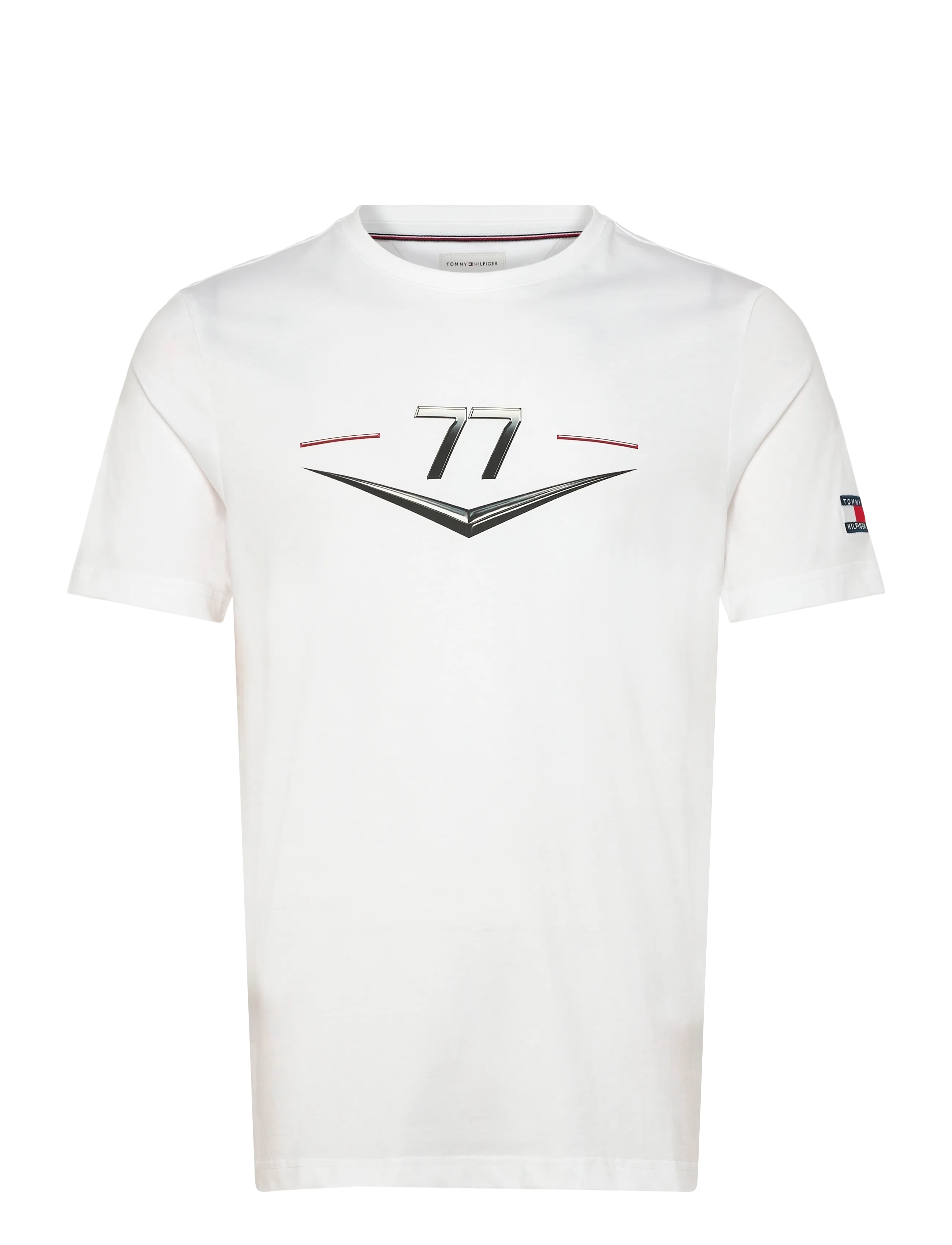 Tommy Hilfiger - TH X CF1 DRIVERS CHEVRON TEE - short-sleeved t-shirts - white - 1