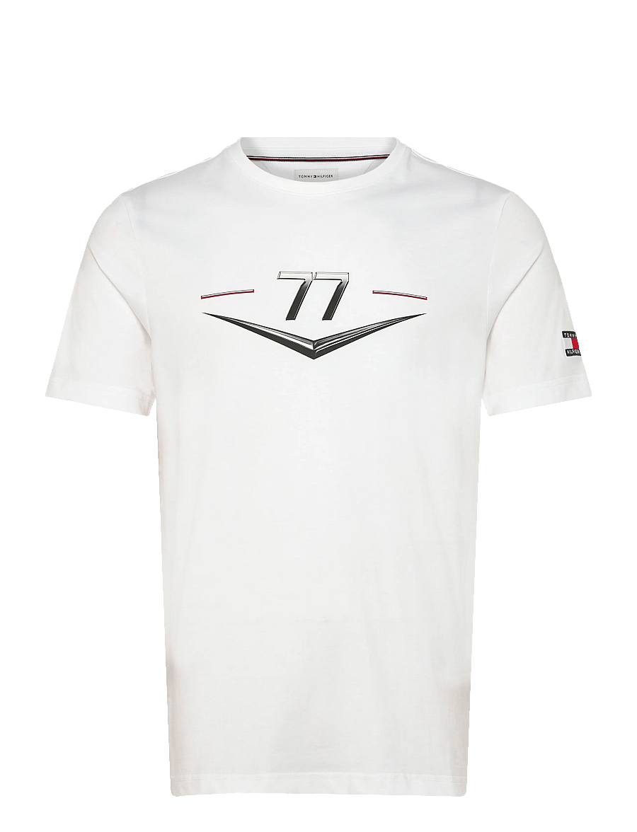 Tommy Hilfiger - TH X CF1 DRIVERS CHEVRON TEE - short-sleeved t-shirts - white - 1