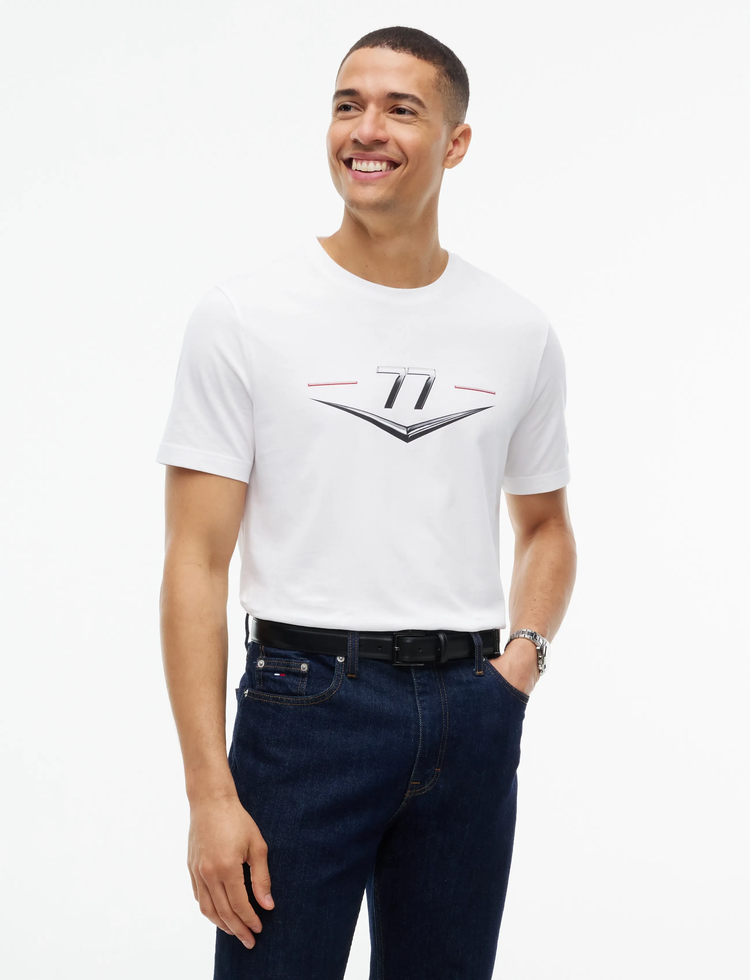 TOMMY HILFIGER Th X Cf1 Drivers Chevron Tee t-shirts herr – bild 3