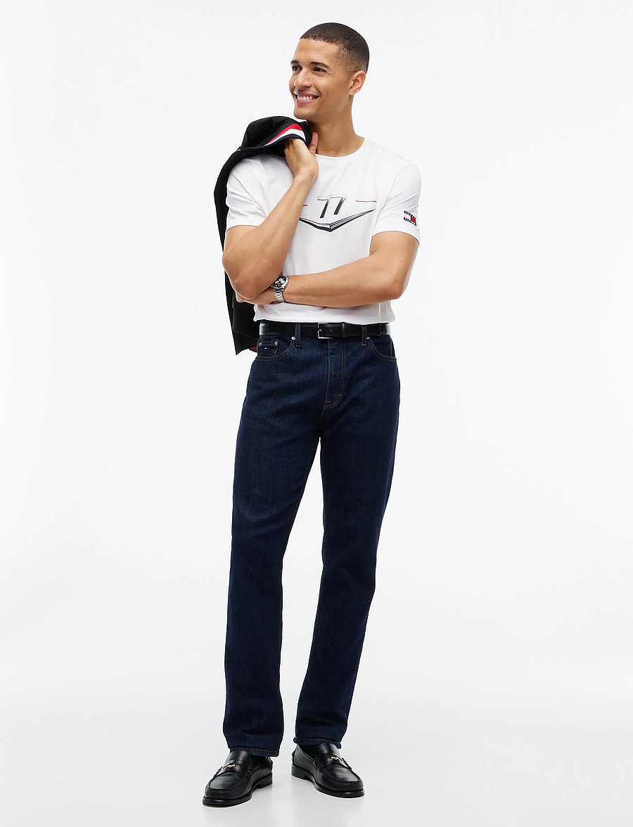 Tommy Hilfiger - TH X CF1 DRIVERS CHEVRON TEE - short-sleeved t-shirts - white - 5
