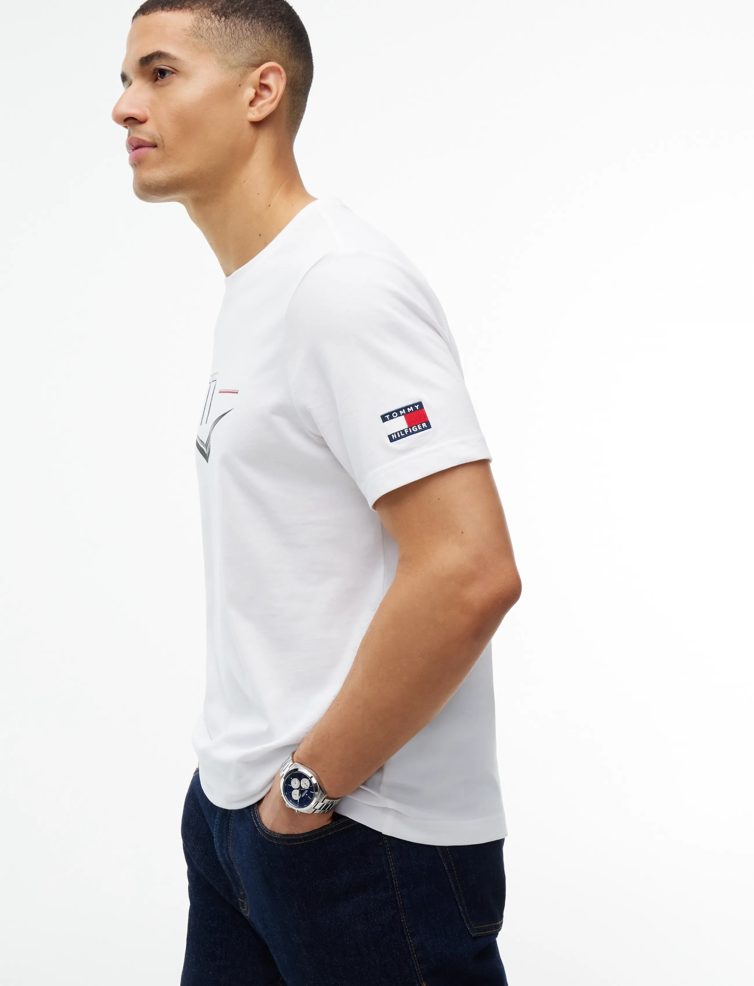 TOMMY HILFIGER Th X Cf1 Drivers Chevron Tee t-shirts herr – bild 6