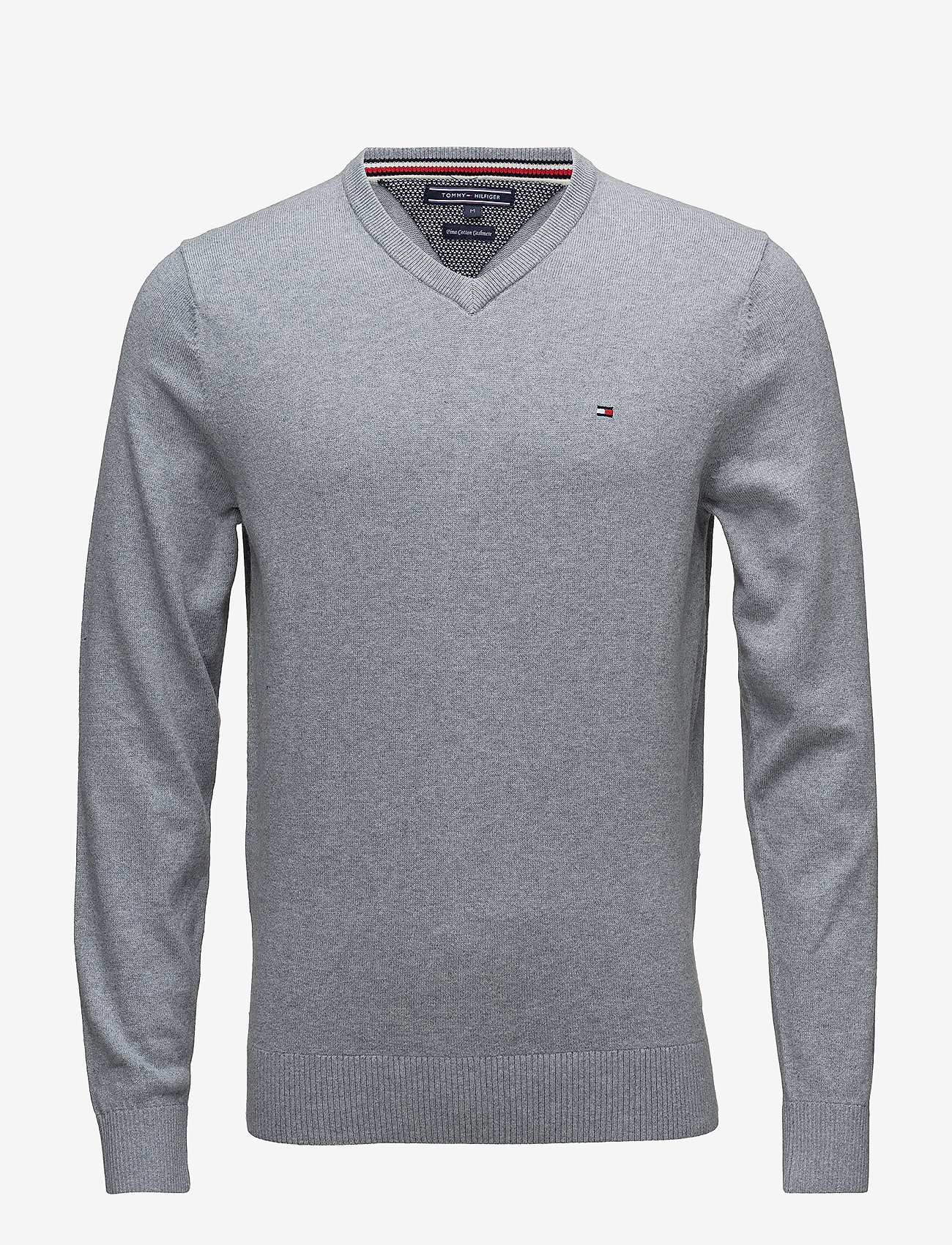 Tommy Hilfiger - PIMA CTN CASHMERE V-NK CF - monument heather - 0