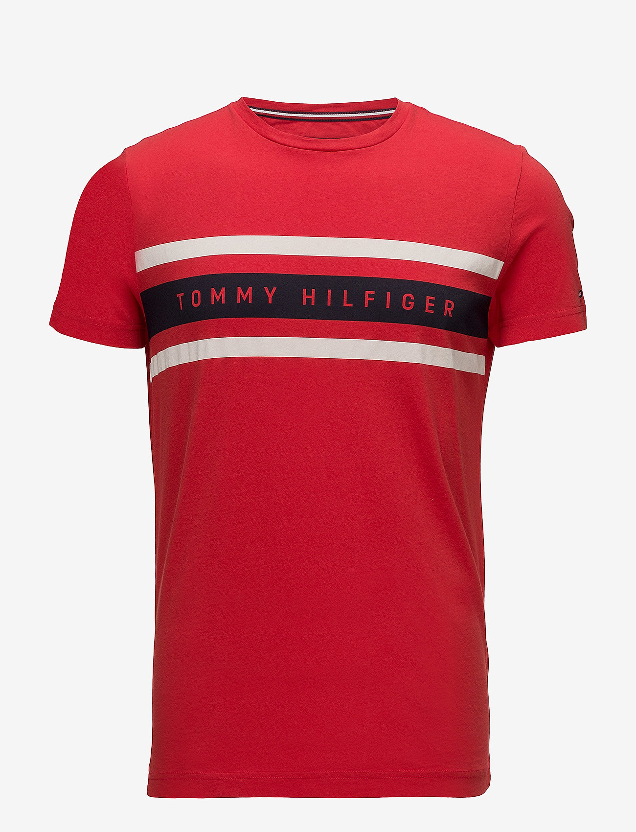 Tommy Hilfiger - LOGO BAND GRAPHIC TEE - goji berry - 0