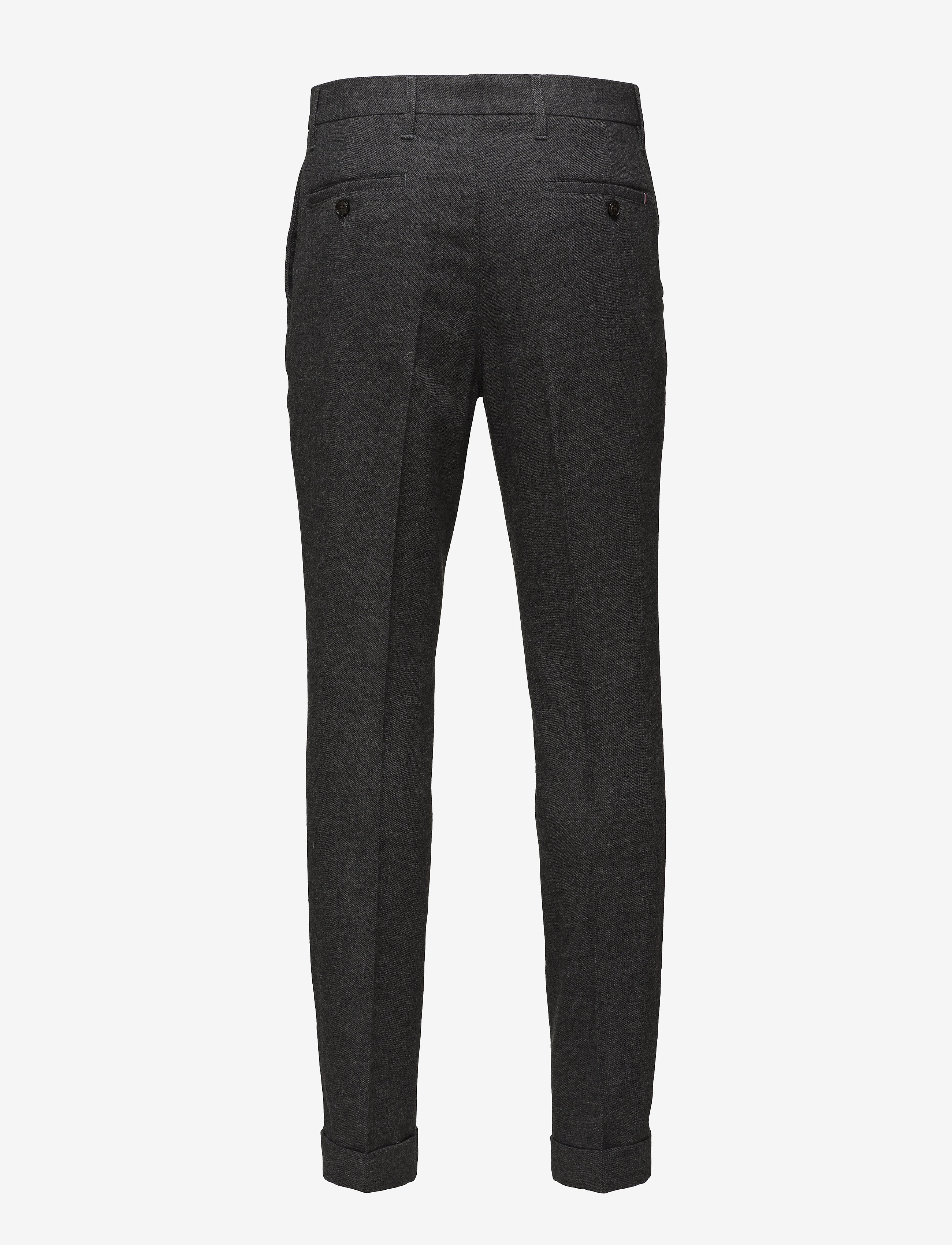 Tommy Hilfiger - TAPERED CROPPED WOOL TWILL PANT - charcoal htr - 1