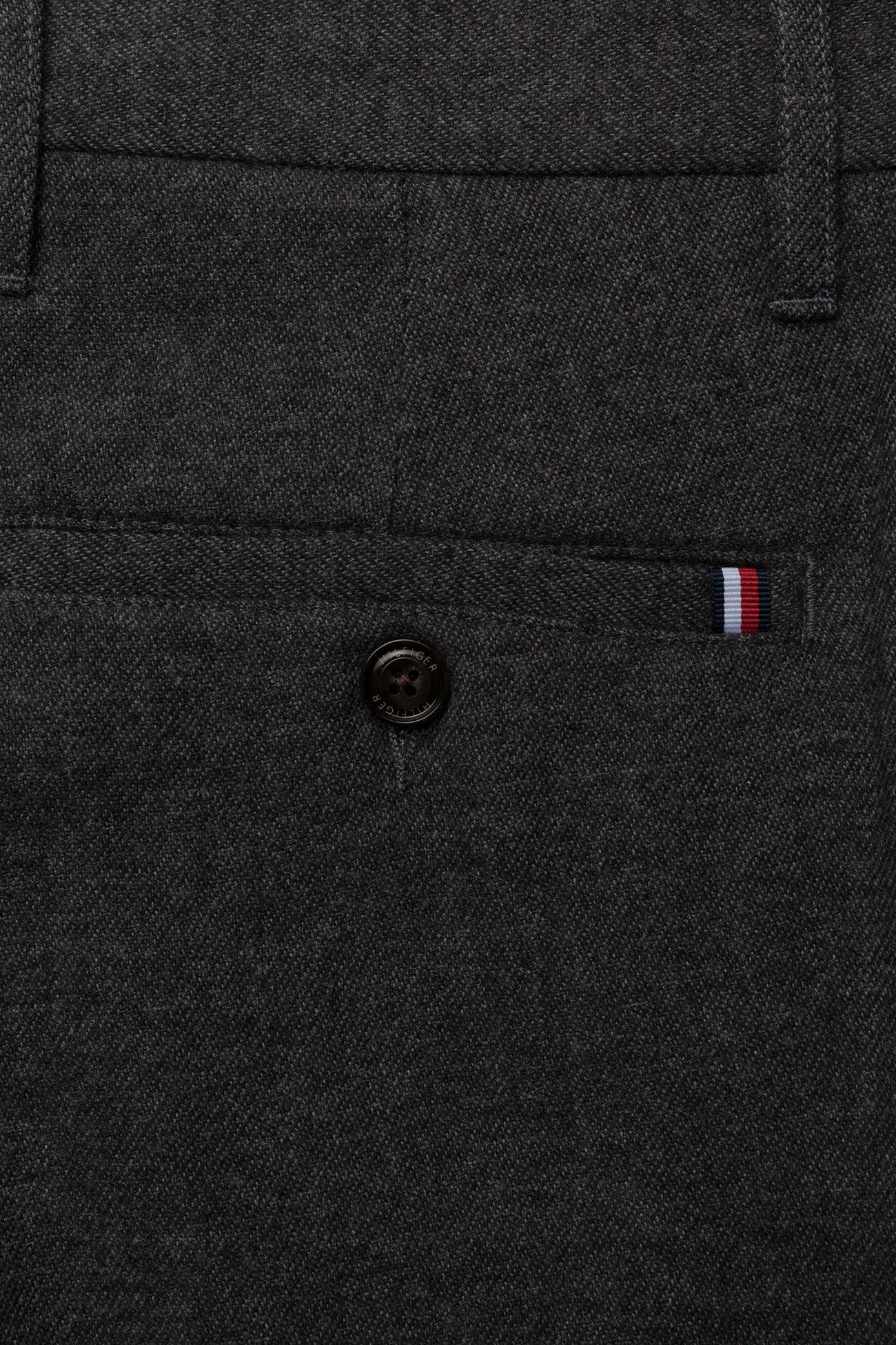 Tommy Hilfiger - TAPERED CROPPED WOOL TWILL PANT - charcoal htr - 2