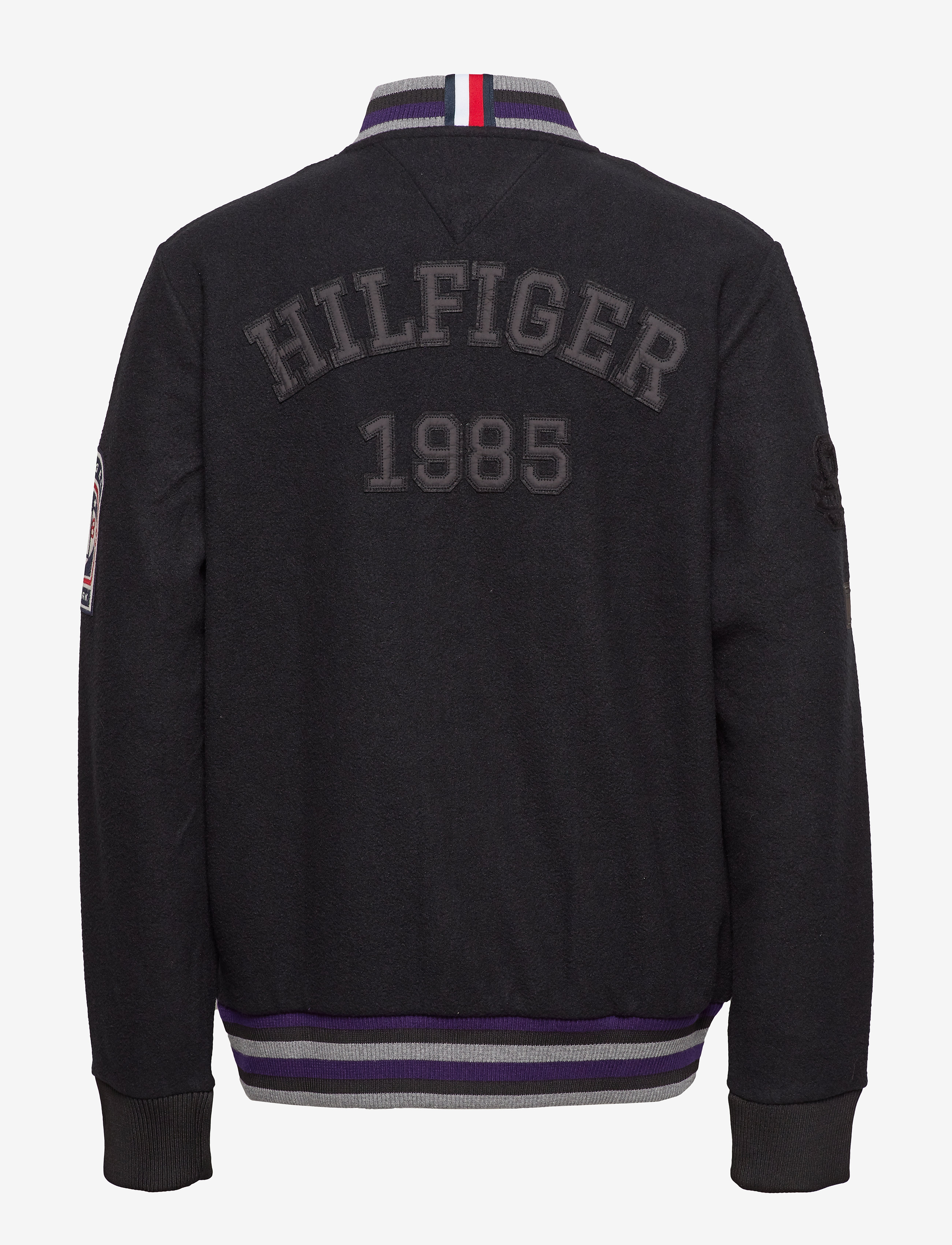 Tommy Hilfiger - FELTED FLEECE BOMBER - jet black - 2