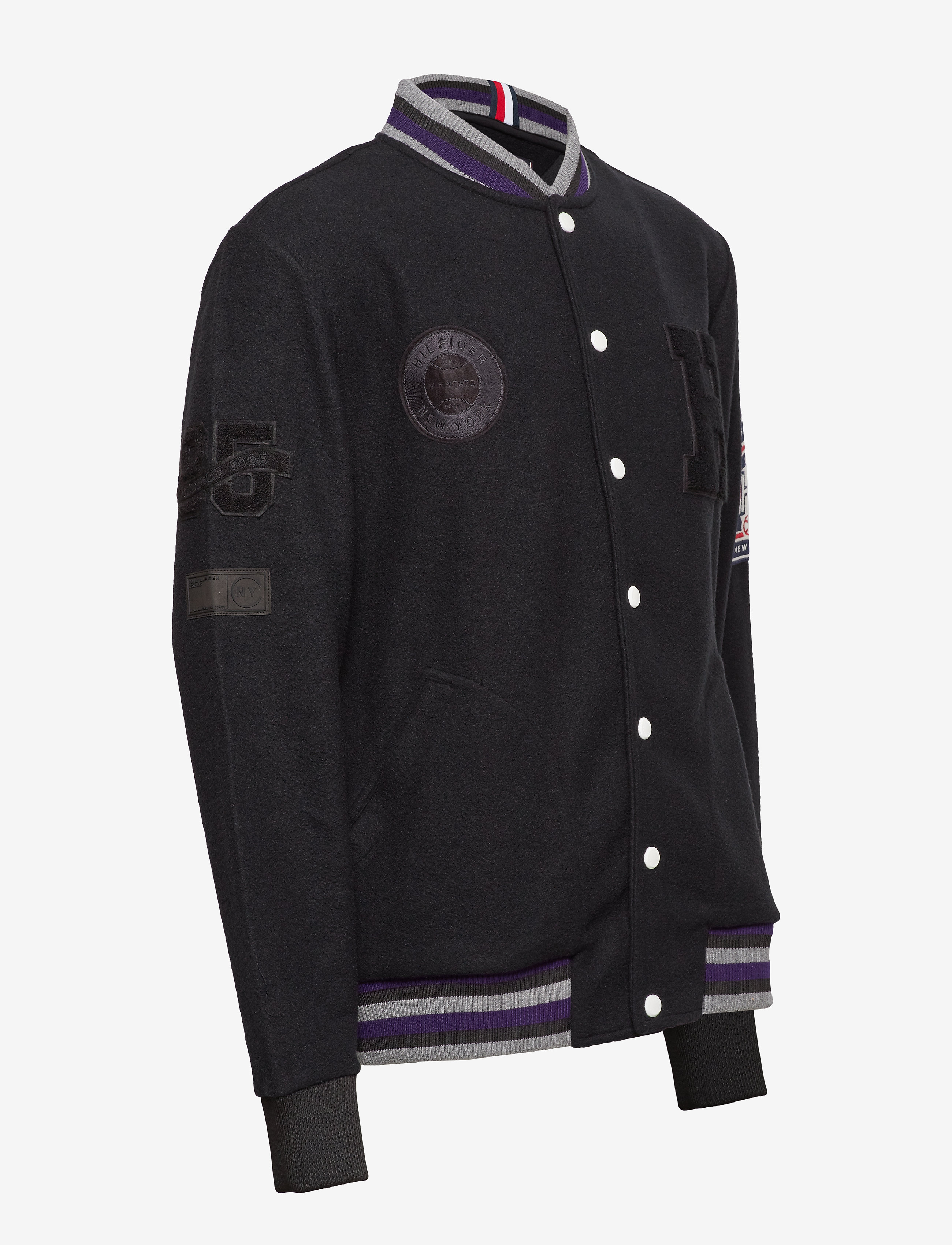 Tommy Hilfiger - FELTED FLEECE BOMBER - jet black - 4