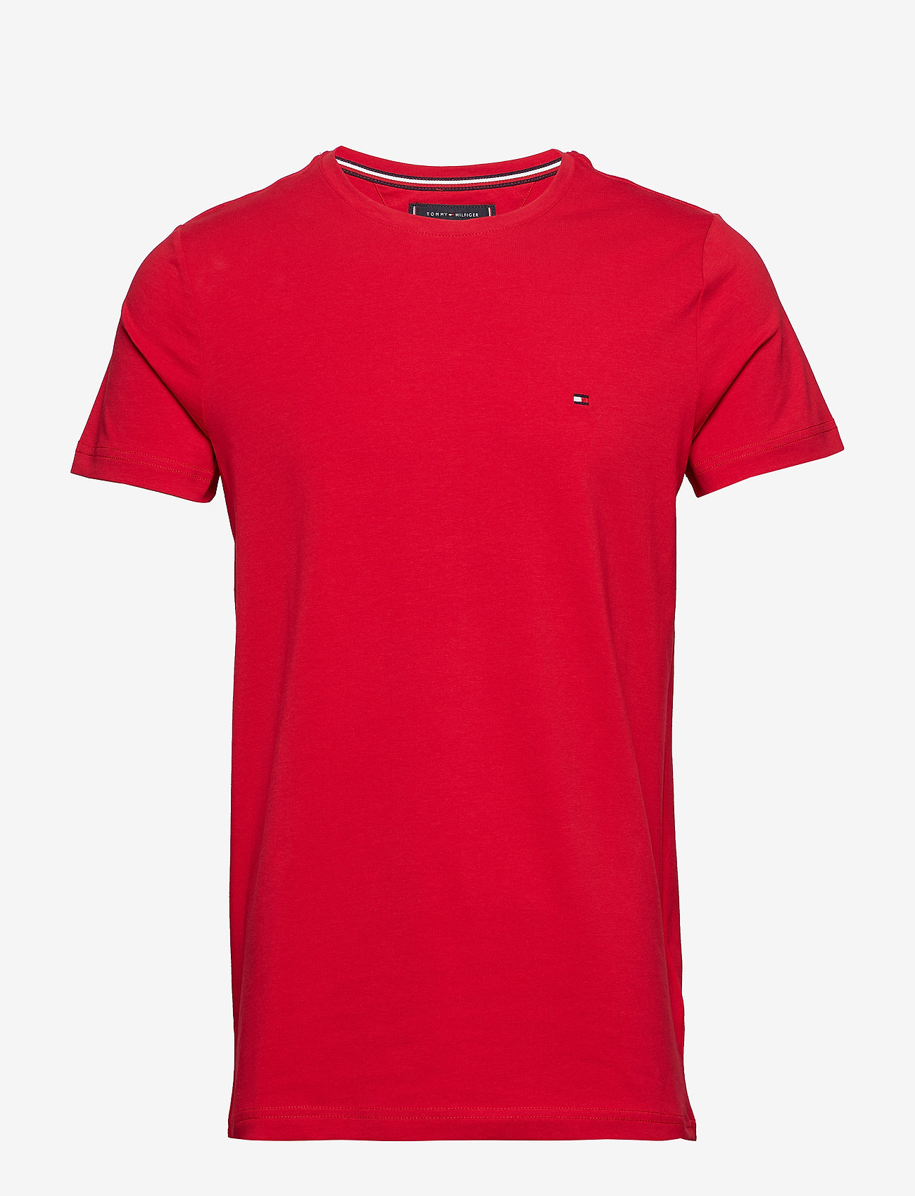 Tommy Hilfiger - STRETCH SLIM FIT TEE - haute red - 0