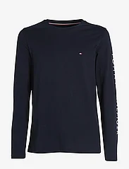 Tommy Hilfiger - TOMMY LOGO LONG SLEEVE TEE - long-sleeved t-shirts - desert sky - 1