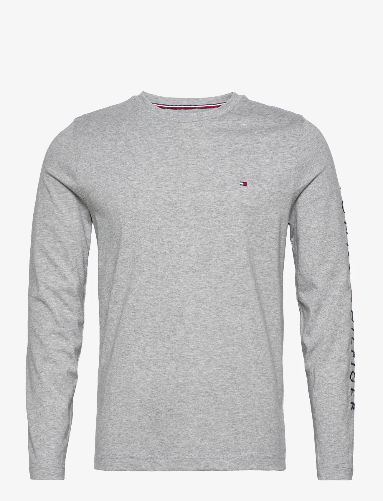 Tommy Hilfiger - TOMMY LOGO LONG SLEEVE TEE - perus t-paidat - light grey heather - 0