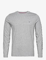 Tommy Hilfiger - TOMMY LOGO LONG SLEEVE TEE - perus t-paidat - light grey heather - 0