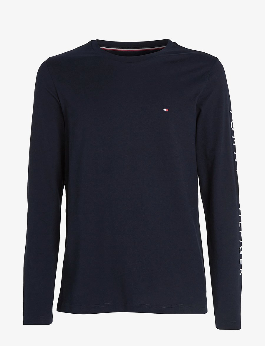Tommy Hilfiger - TOMMY LOGO LONG SLEEVE TEE - t-shirts à manches longues - navy blue - 1