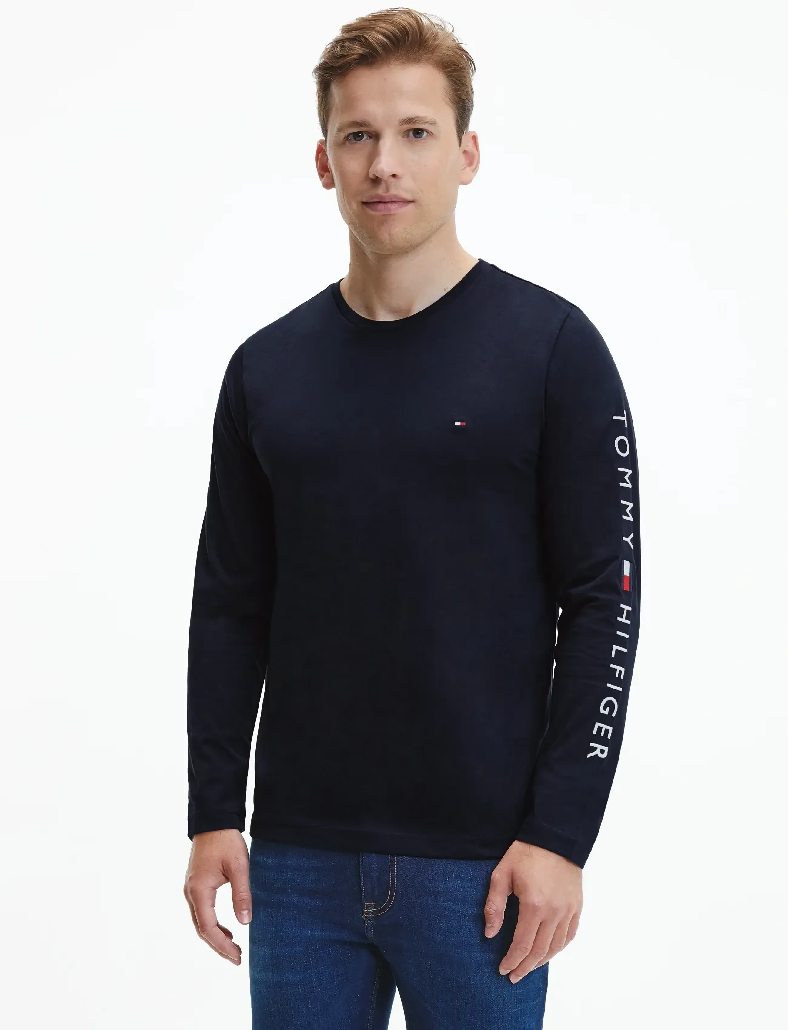 Tommy Hilfiger TOMMY LOGO LONG SLEEVE TEE - Riided - NAVY BLUE / navy