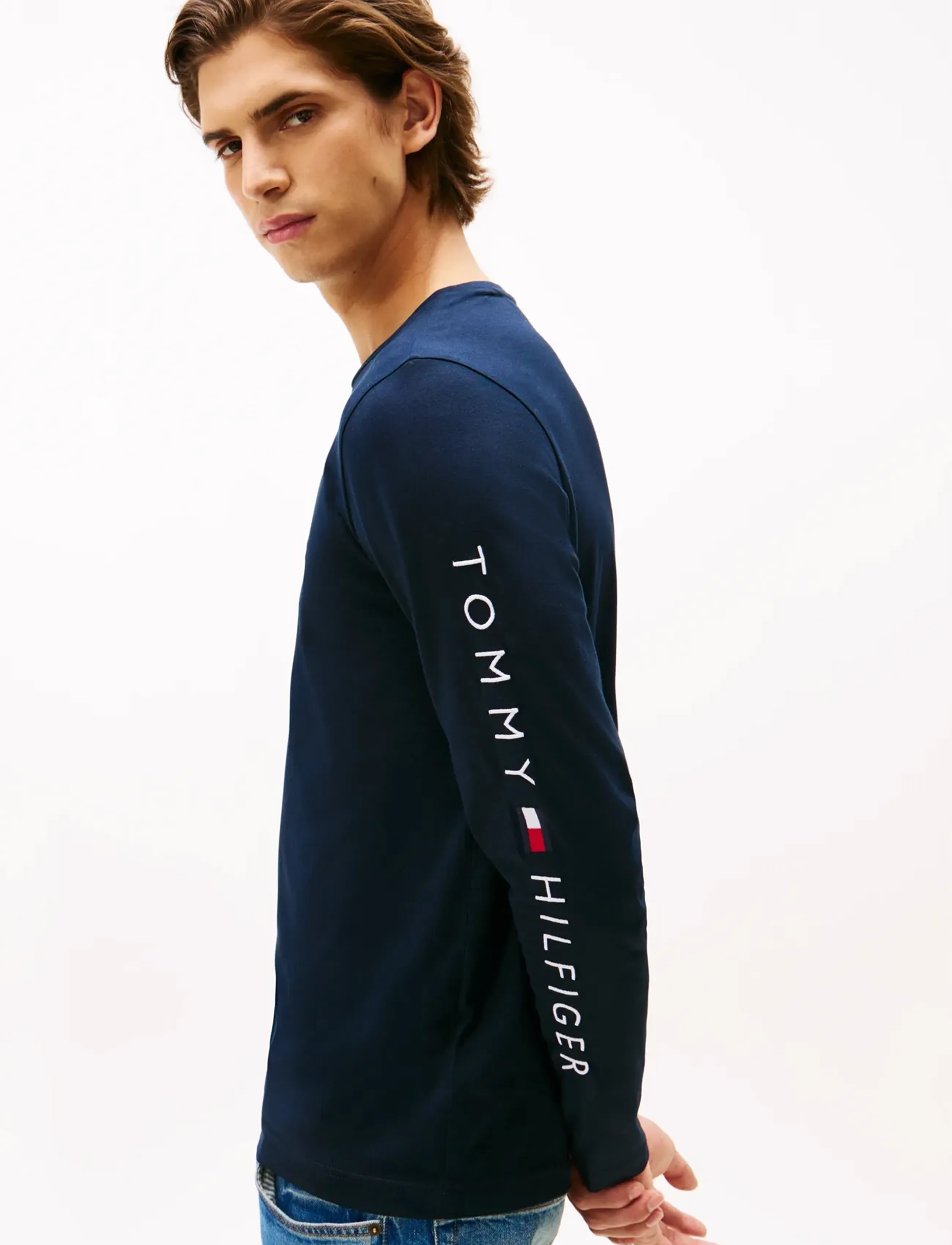 TOMMY HILFIGER Tommy Logo Long Sleeve Tee långärmade t-shirts herr – bild 6