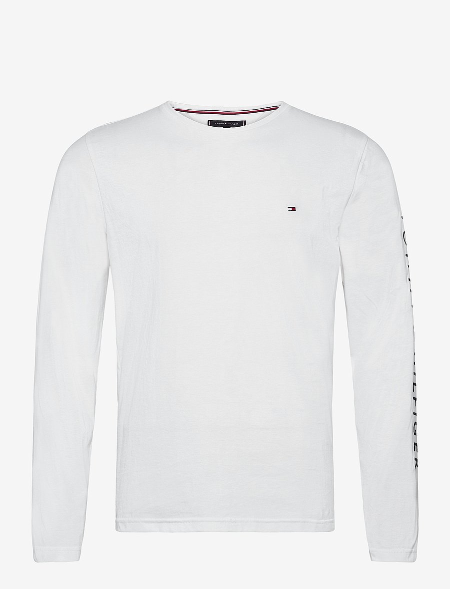 Tommy Hilfiger - TOMMY LOGO LONG SLEEVE TEE - langärmelige t-shirts - white - 1