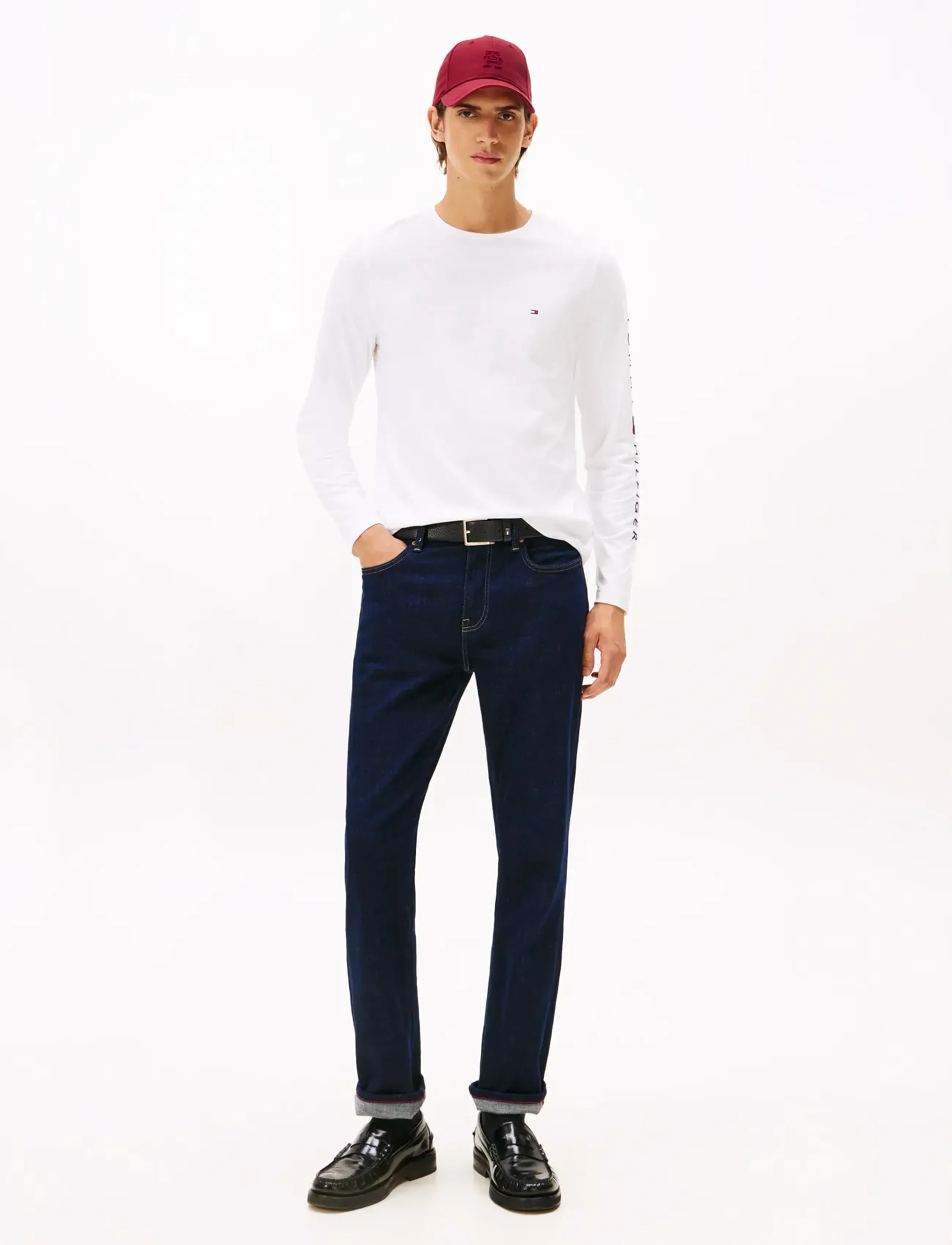 Tommy Hilfiger - TOMMY LOGO LONG SLEEVE TEE - langærmede t-shirts - white - 4
