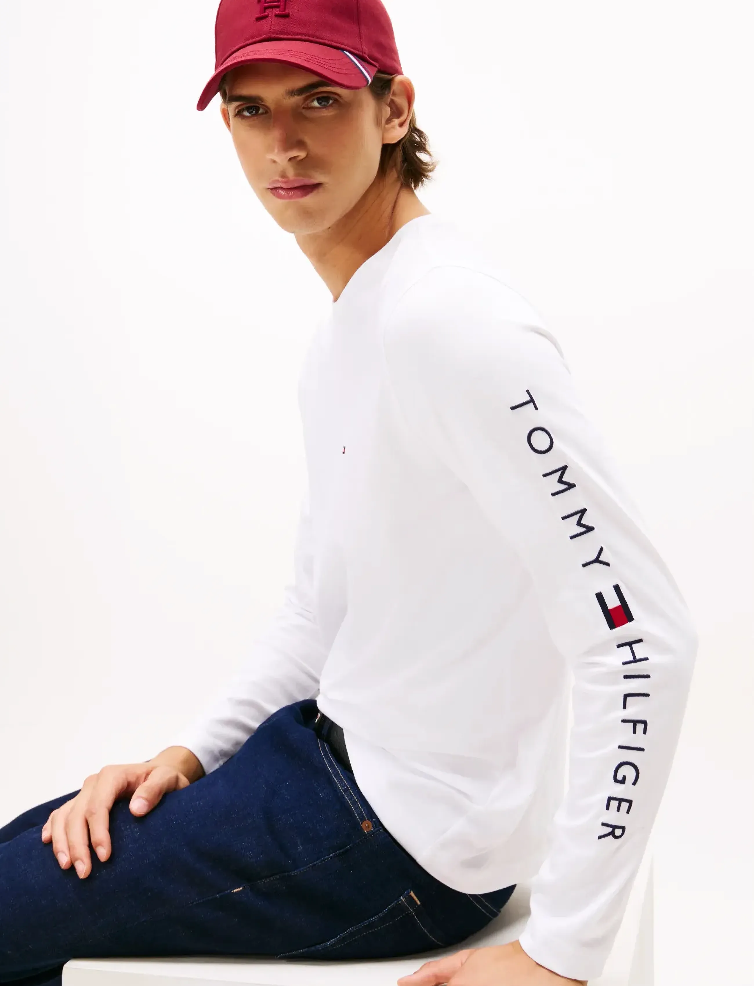 TOMMY HILFIGER Tommy Logo Long Sleeve Tee långärmade t-shirts herr – bild 6