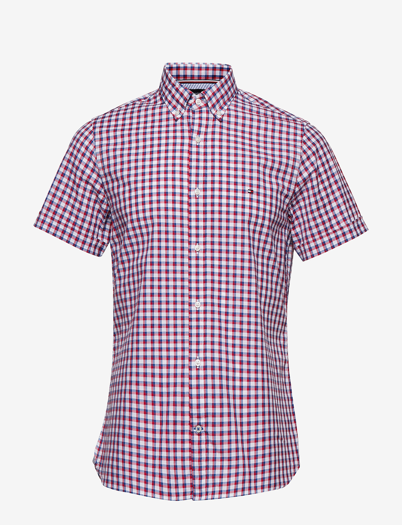 Tommy Hilfiger - WCC SLIM DOBBY CHECK SHIRT S/S - haute red / multi - 0