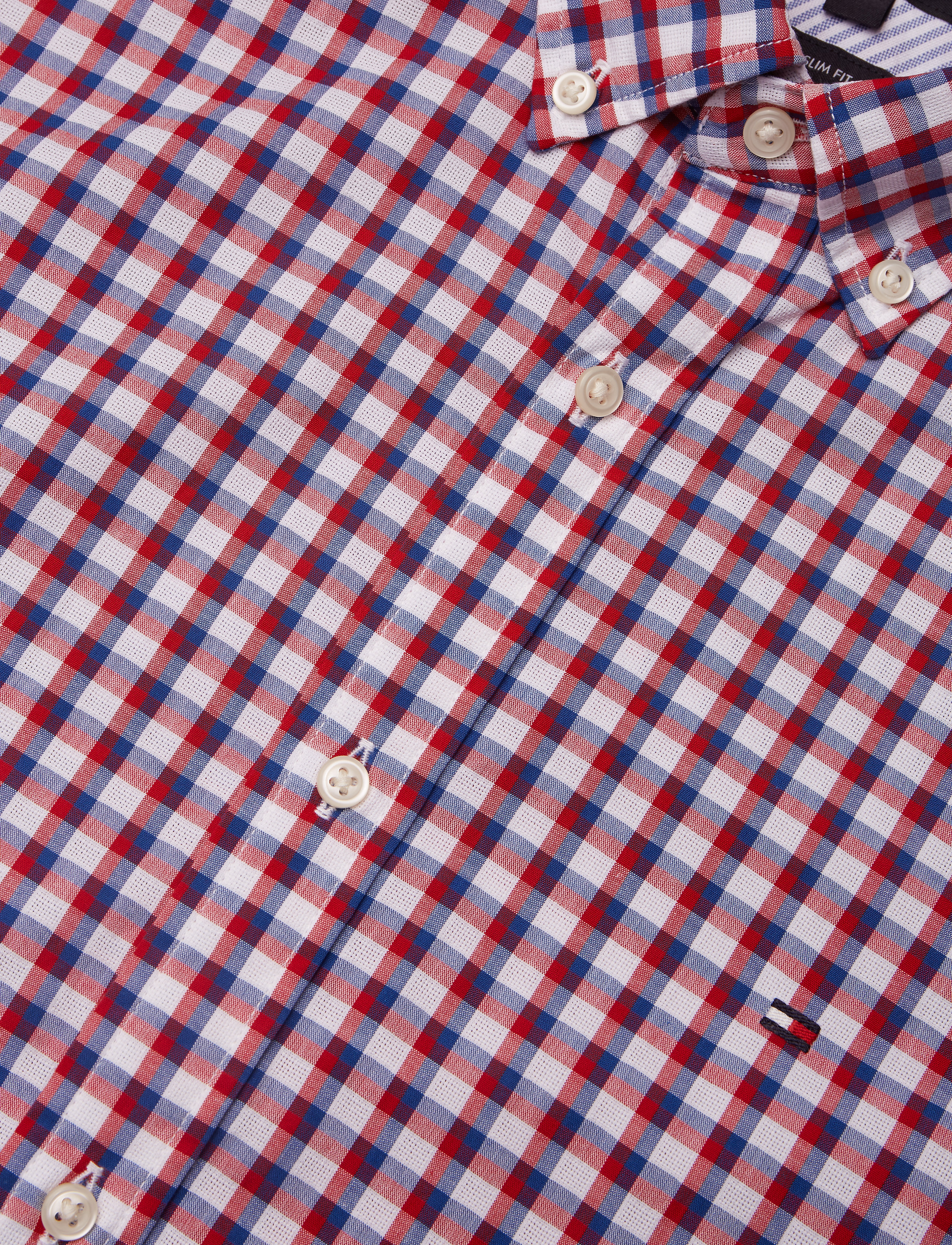 Tommy Hilfiger - WCC SLIM DOBBY CHECK SHIRT S/S - haute red / multi - 3
