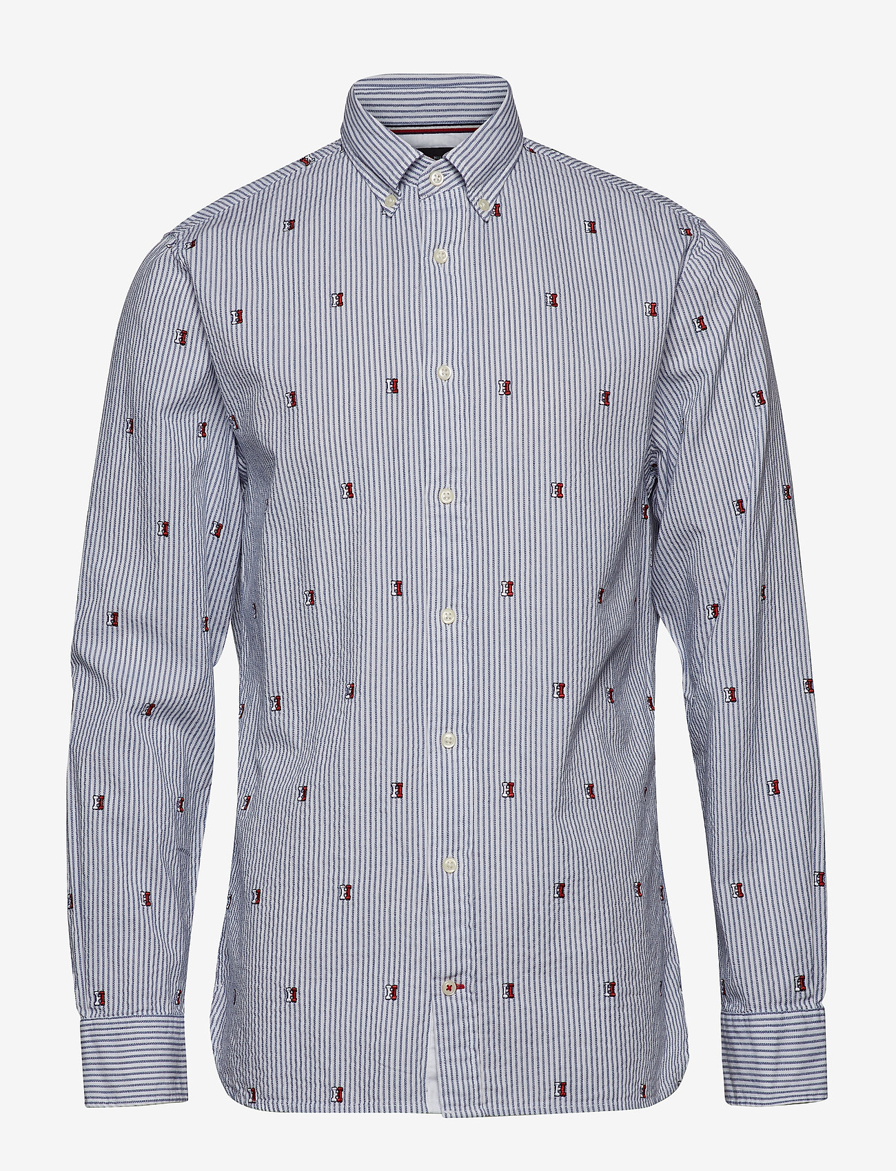 Tommy Hilfiger - SEERSUCKER EMBROIDERY SHIRT - blue quartz / multi - 0