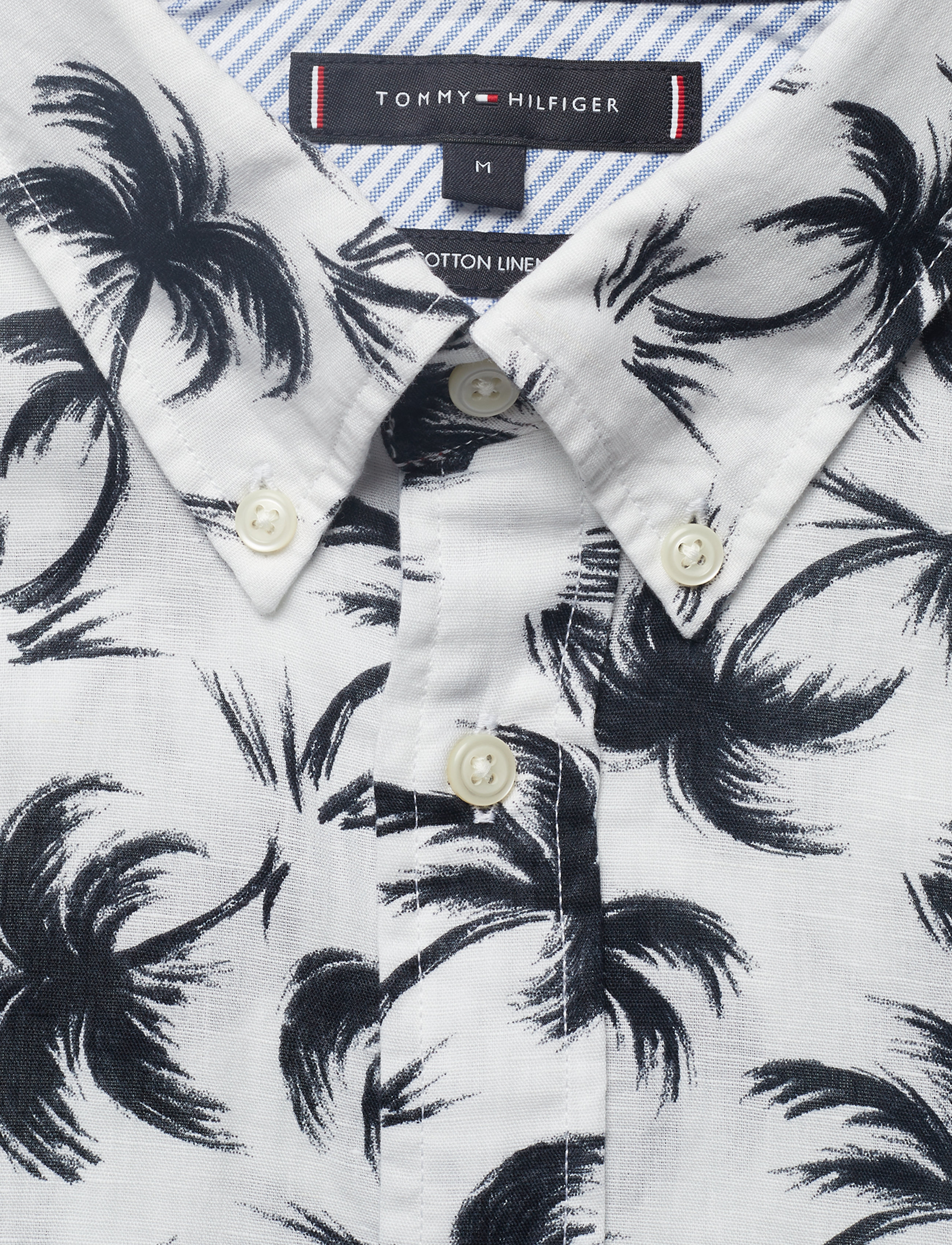 Tommy Hilfiger - WCC PALMTREE PRINT SHIRT - bright white / navy blazer - 2