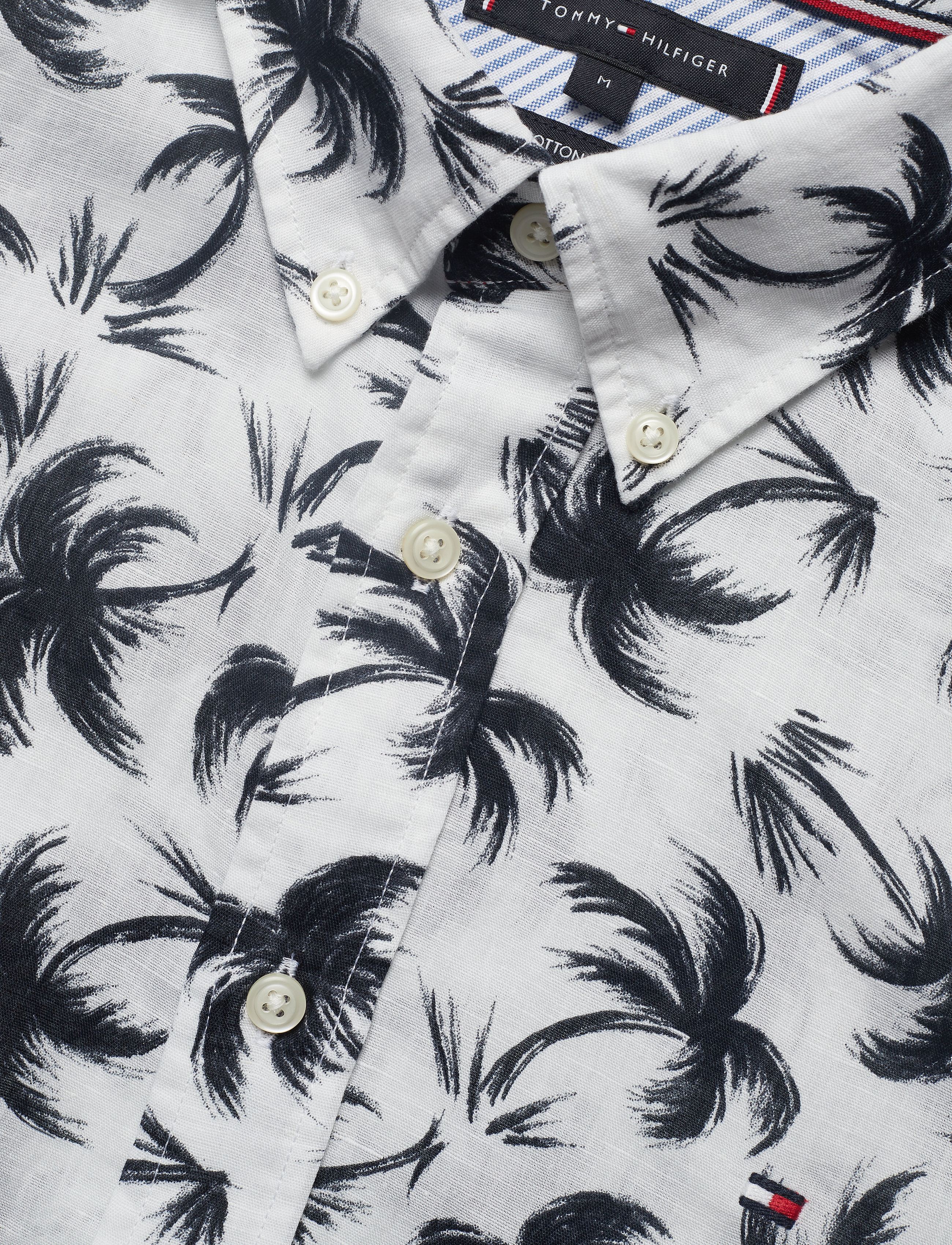 Tommy Hilfiger - WCC PALMTREE PRINT SHIRT - bright white / navy blazer - 3