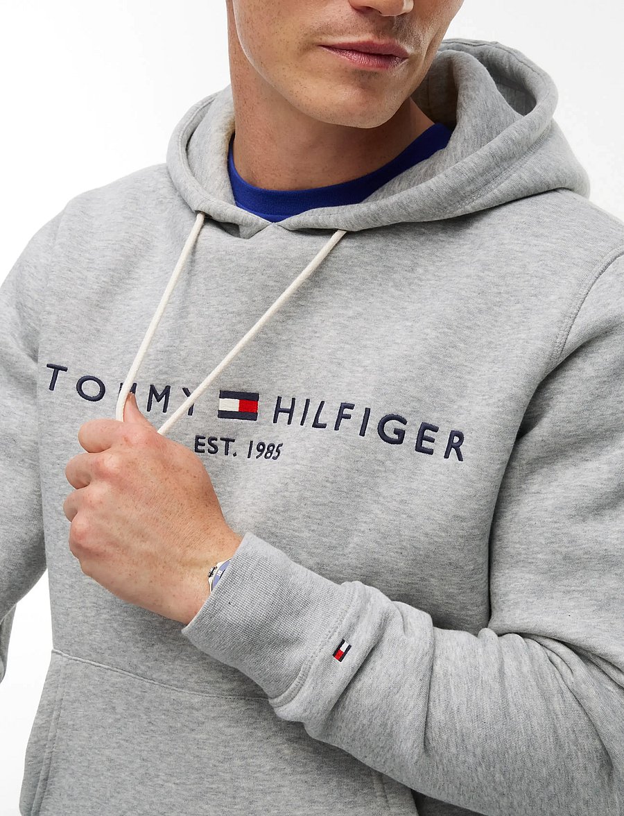 Tommy Hilfiger - TOMMY LOGO HOODY - kapuzenpullover - cloud htr - 3