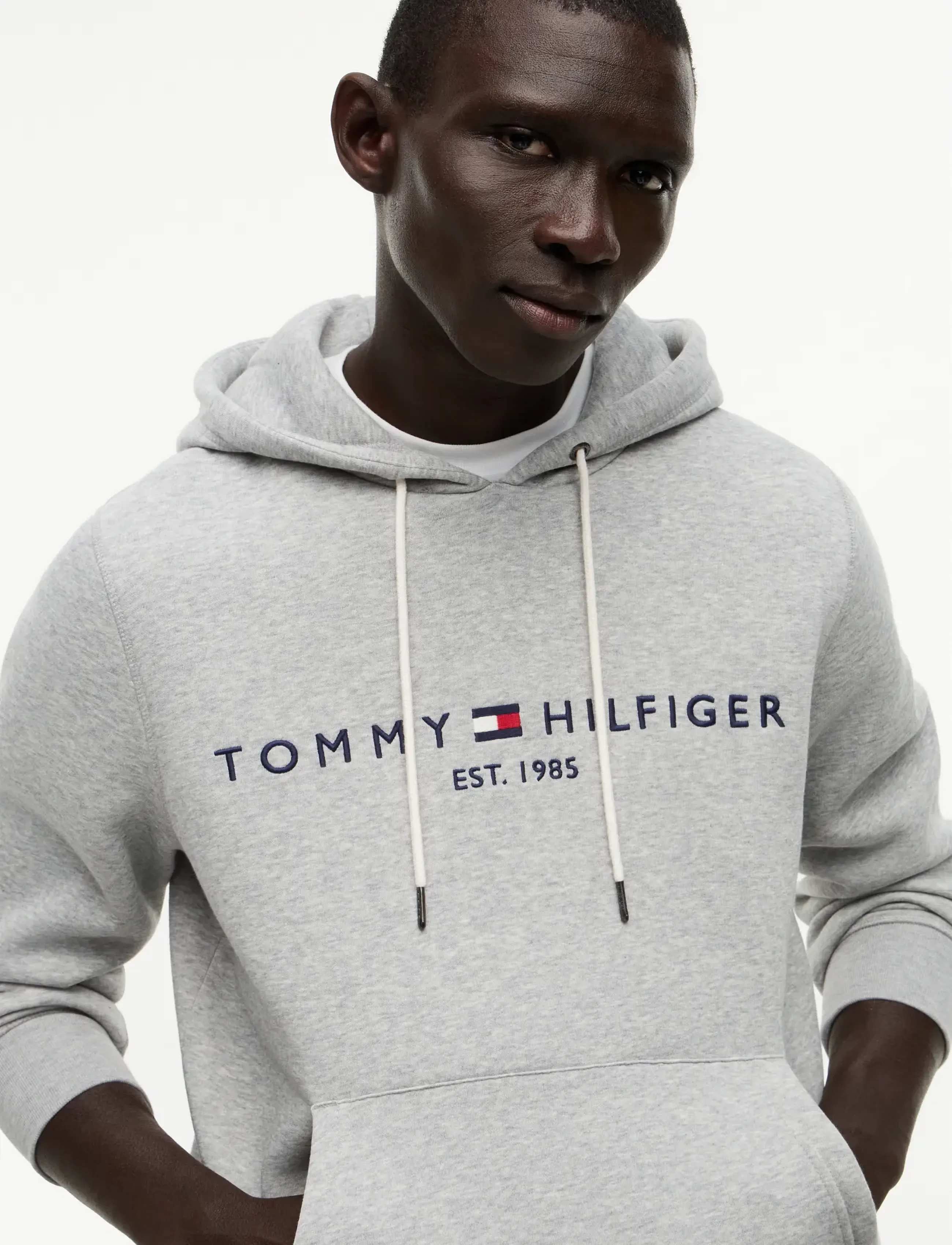 Tommy Hilfiger - TOMMY LOGO HOODY - hættetrøjer - cloud htr - 4