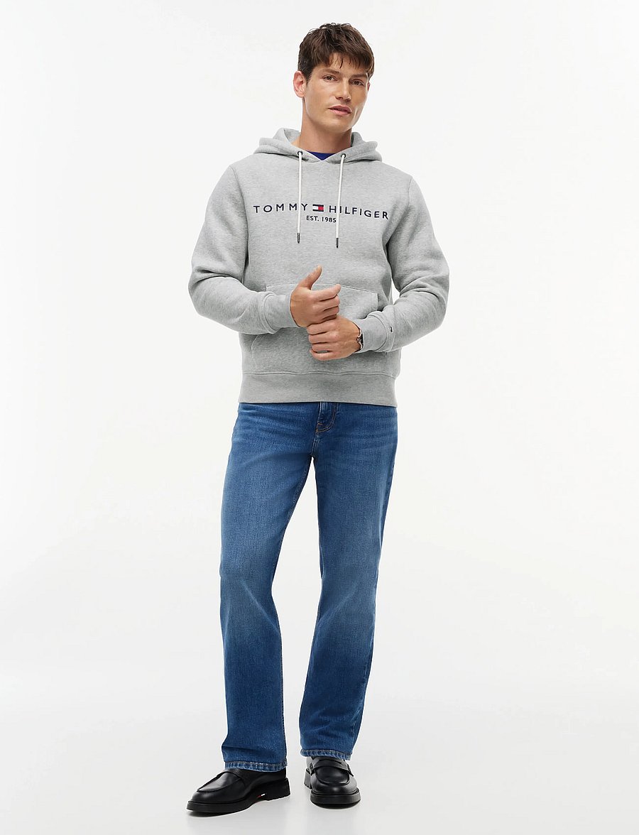 Tommy Hilfiger - TOMMY LOGO HOODY - kapuzenpullover - cloud htr - 4