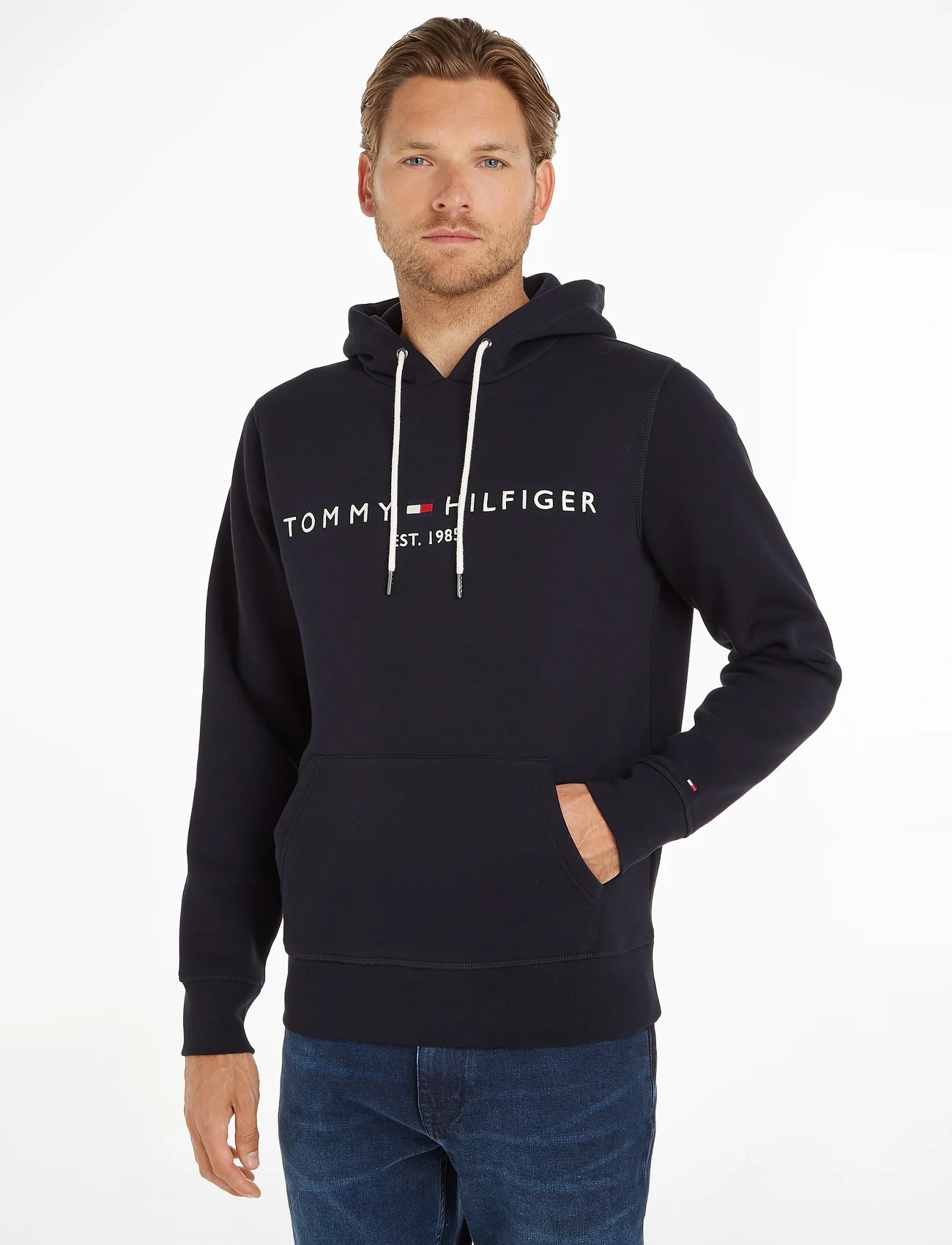 Tommy Hilfiger - CORE TOMMY LOGO HOODY - hupparit - sky captain - 0