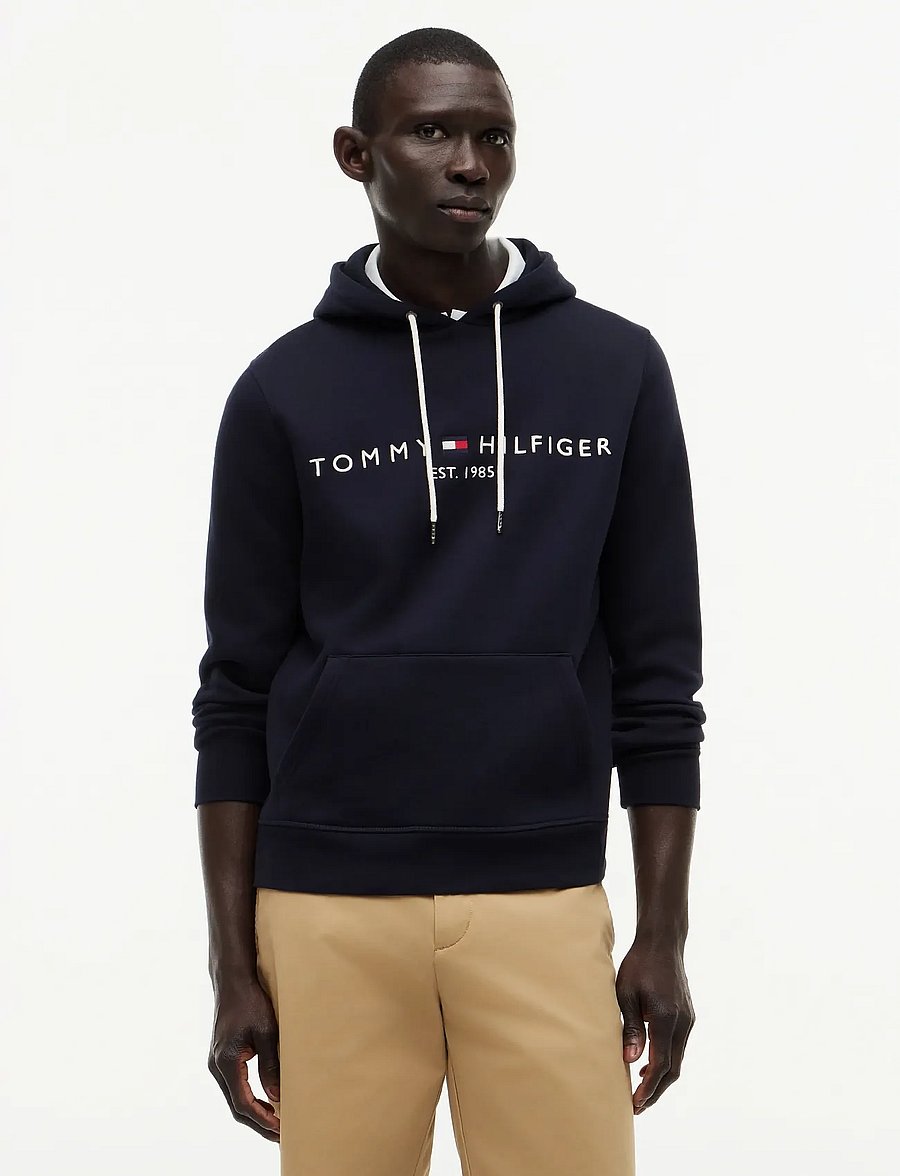 Tommy Hilfiger - CORE TOMMY LOGO HOODY - kapuzenpullover - sky captain - 0