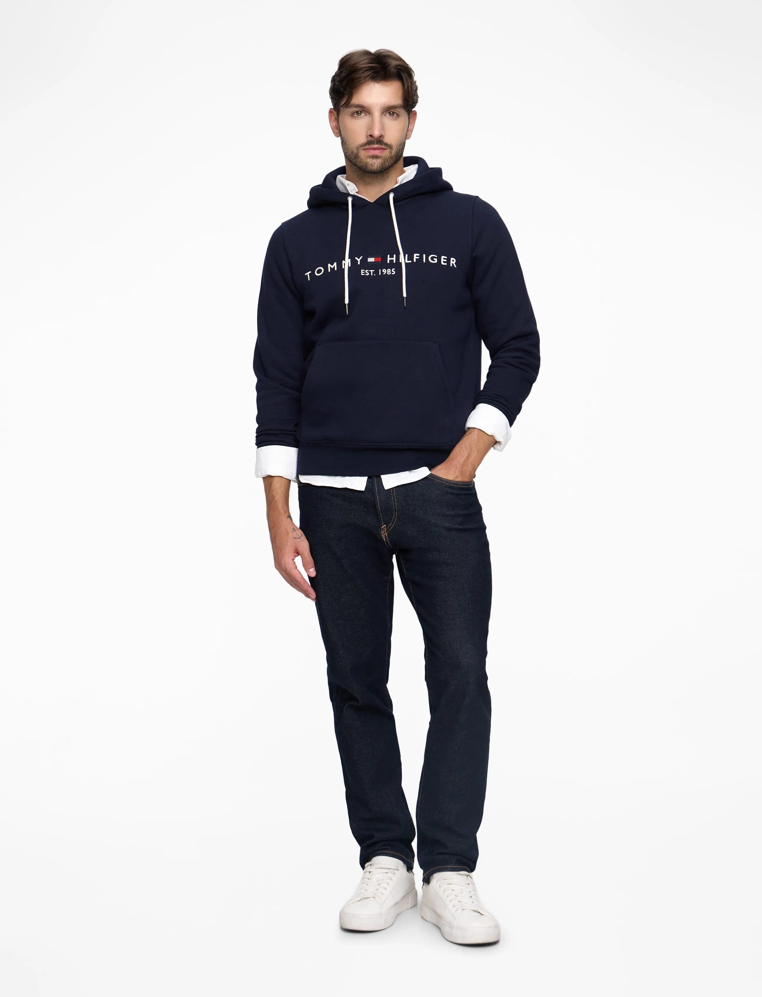 Tommy Hilfiger - TOMMY LOGO HOODY - hoodies - sky captain - 3