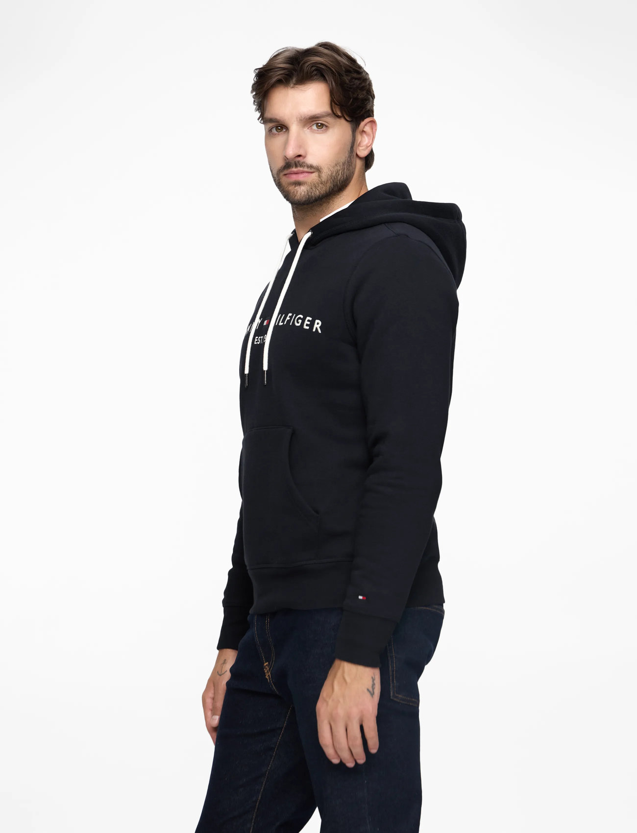 Tommy Hilfiger - CORE TOMMY LOGO HOODY - kapuzenpullover - sky captain - 4