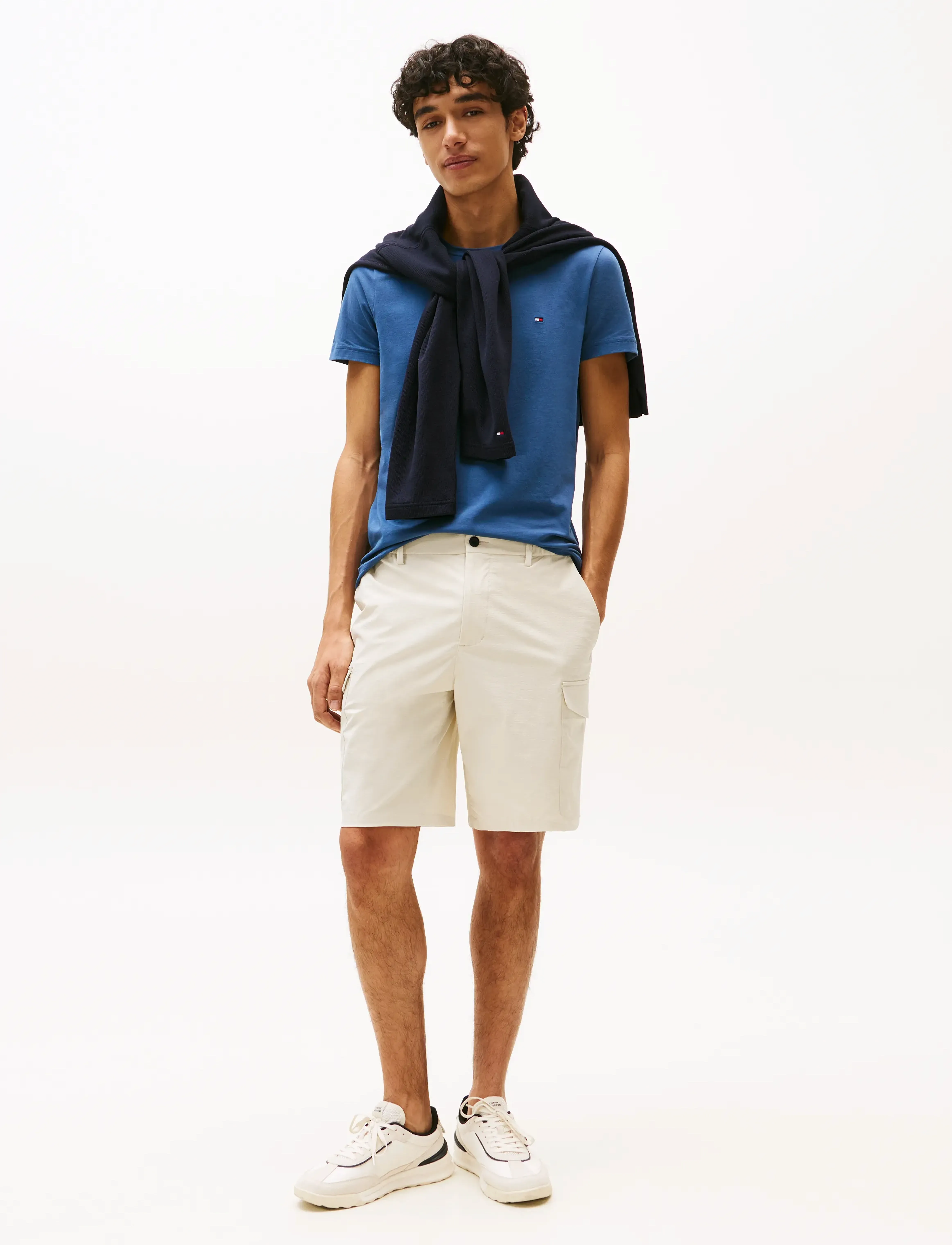 Tommy Hilfiger - STRETCH SLIM FIT TEE - basic t-shirts - aegean sea - 2