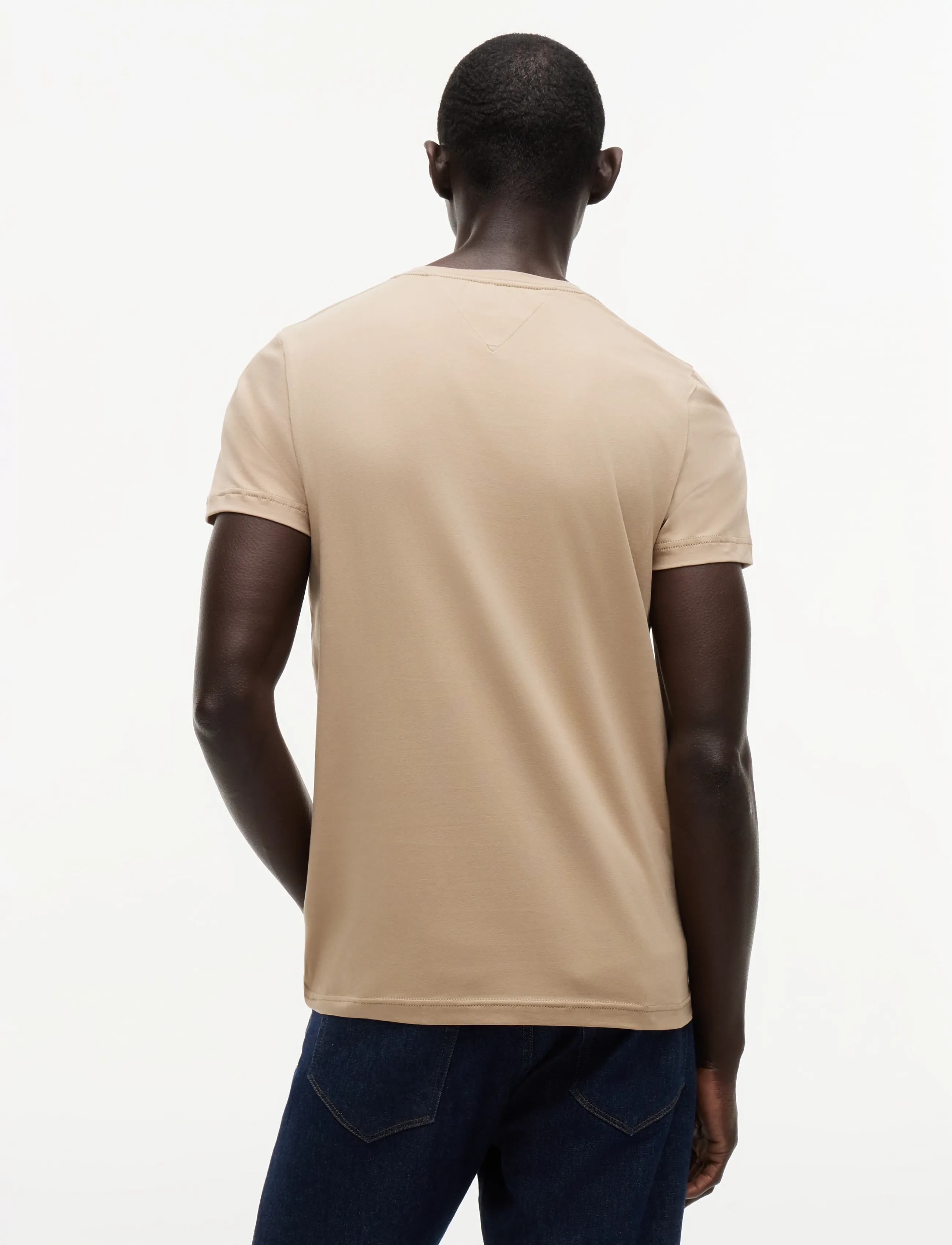 Tommy Hilfiger - STRETCH SLIM FIT TEE - kurzärmelige t-shirts - batique khaki - 2