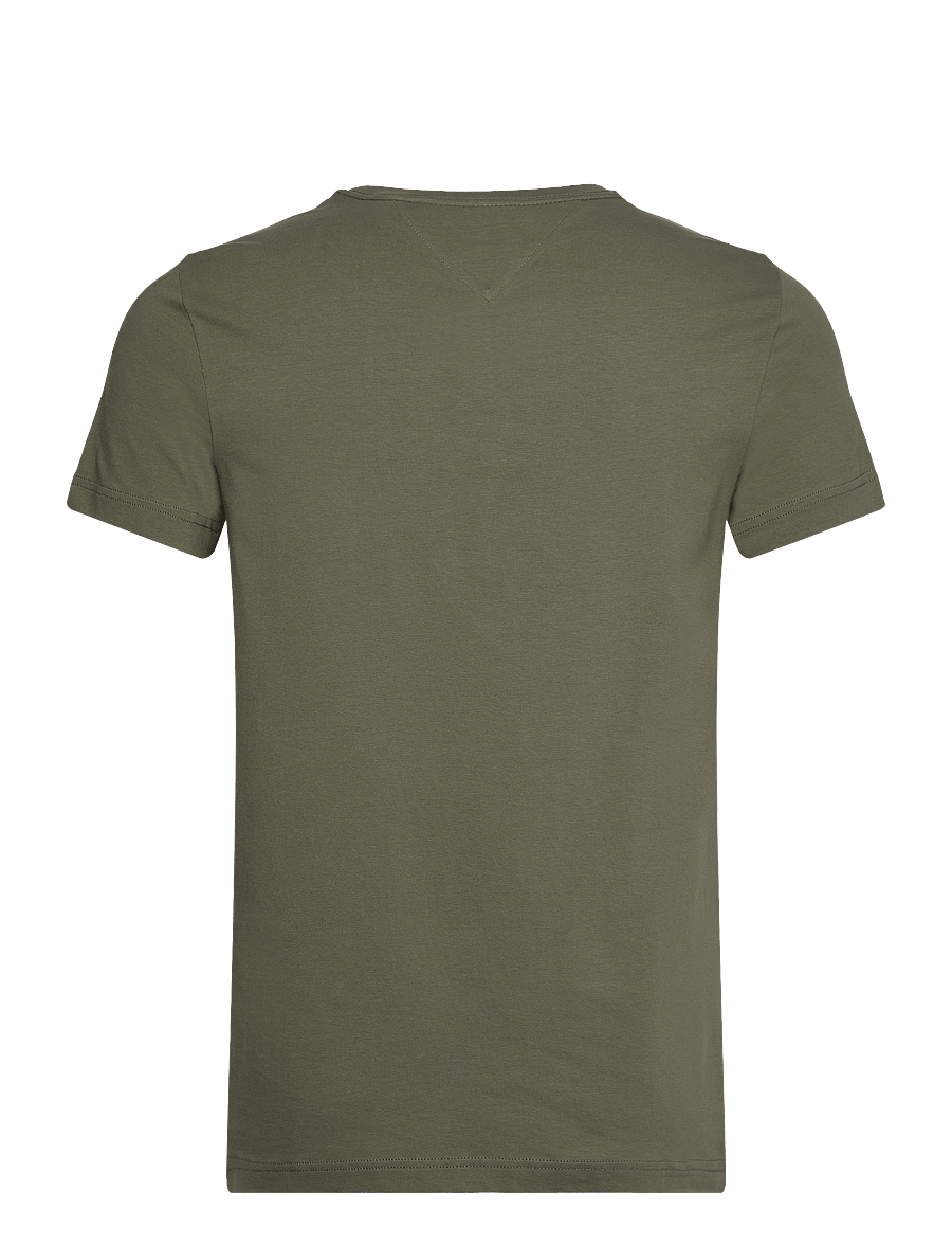 Tommy Hilfiger - STRETCH SLIM FIT TEE - kurzärmelig - battle green - 1