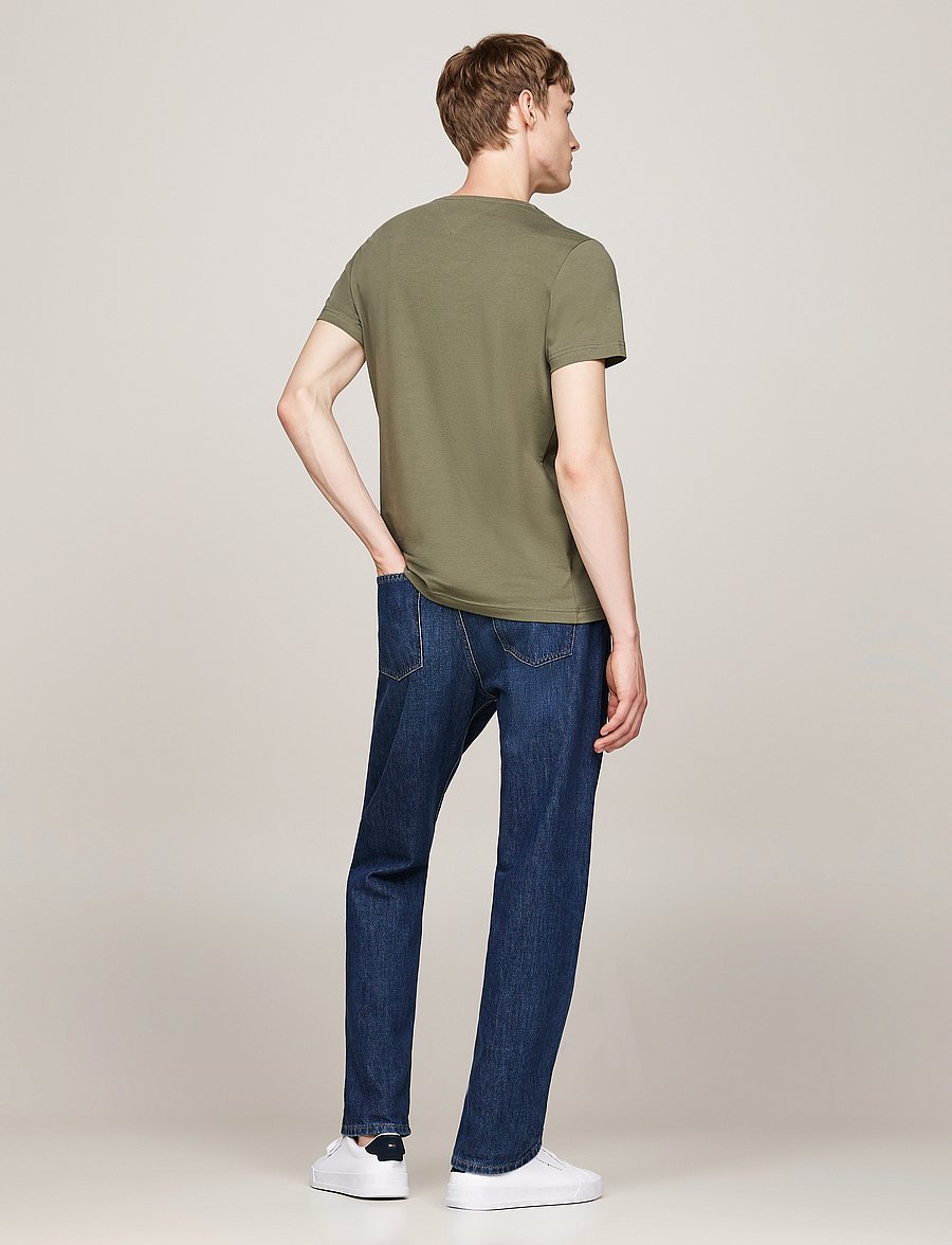 Tommy Hilfiger - STRETCH SLIM FIT TEE - kurzärmelig - battle green - 4