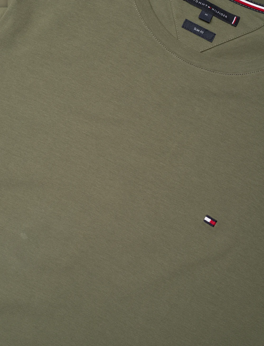 Tommy Hilfiger - STRETCH SLIM FIT TEE - lühikeste varrukatega t-särgid - battle green - 3