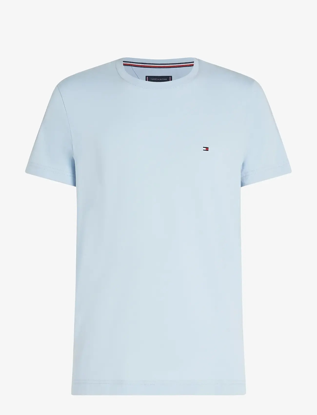 Tommy Hilfiger - STRETCH SLIM FIT TEE - short-sleeved t-shirts - breezy blue - 1