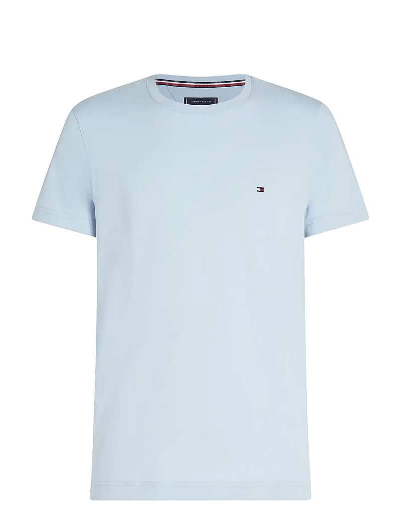 Tommy Hilfiger - STRETCH SLIM FIT TEE - kortærmede t-shirts - breezy blue - 1