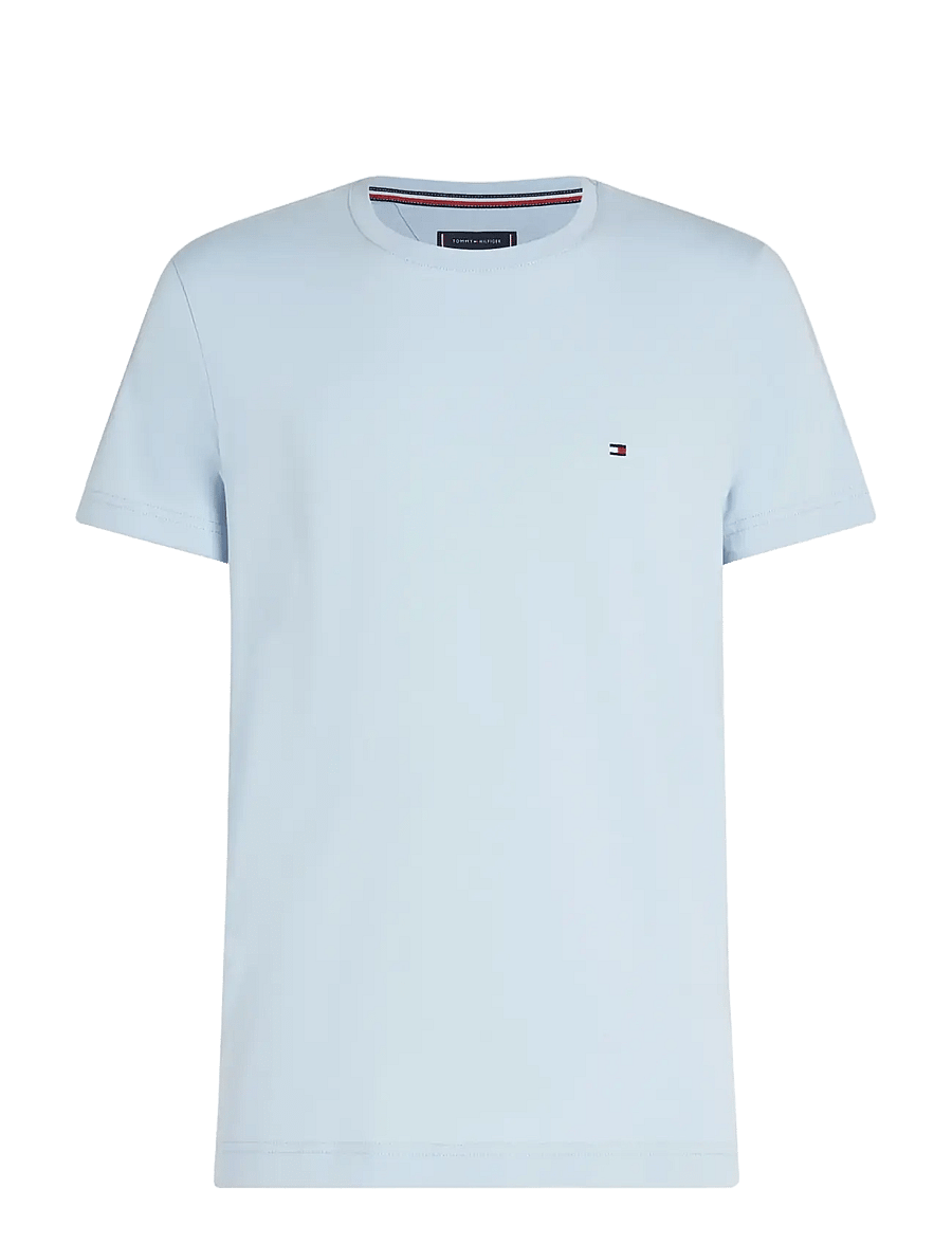 Tommy Hilfiger - STRETCH SLIM FIT TEE - kurzärmelig - breezy blue - 1