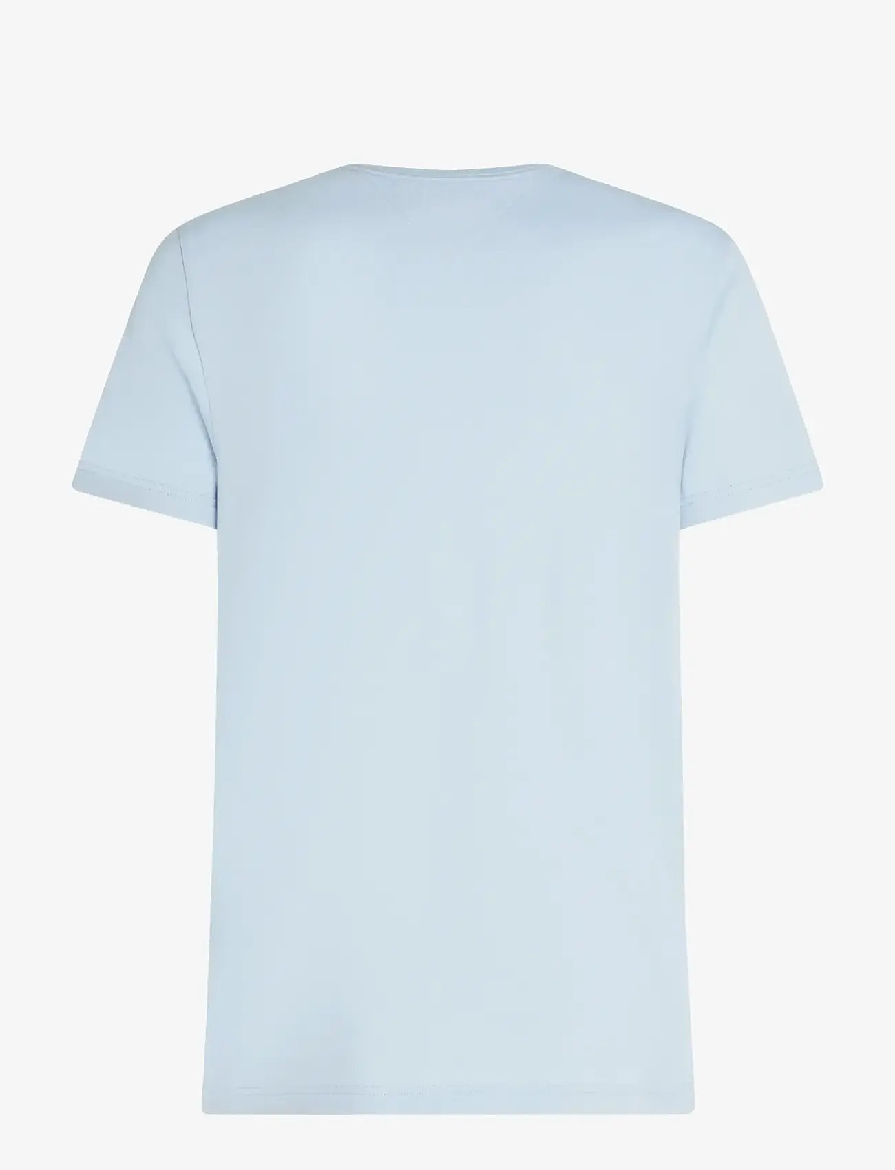 Tommy Hilfiger - STRETCH SLIM FIT TEE - short-sleeved t-shirts - breezy blue - 2