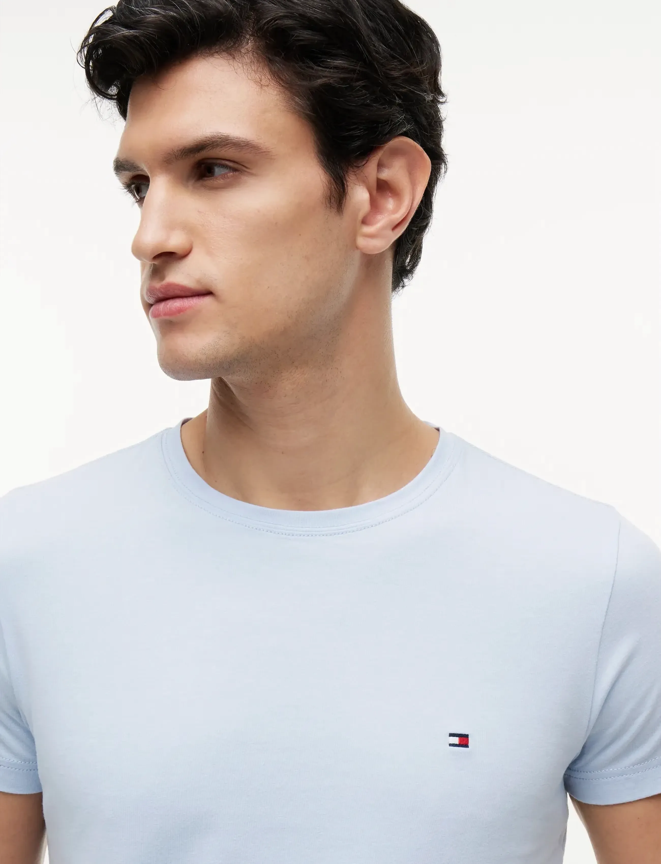 Tommy Hilfiger - STRETCH SLIM FIT TEE - kurzärmelig - breezy blue - 5
