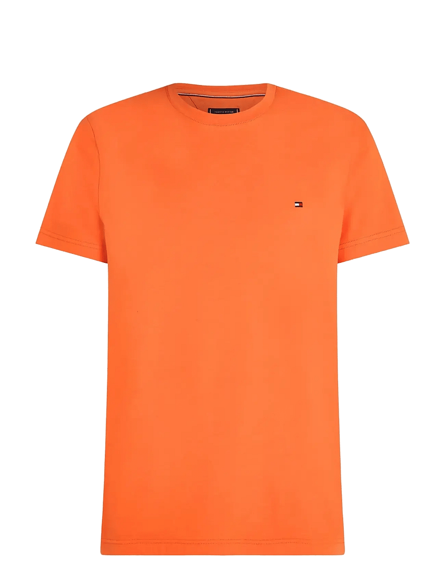 Tommy Hilfiger - STRETCH SLIM FIT TEE - kurzärmelig - brilliant orange - 1